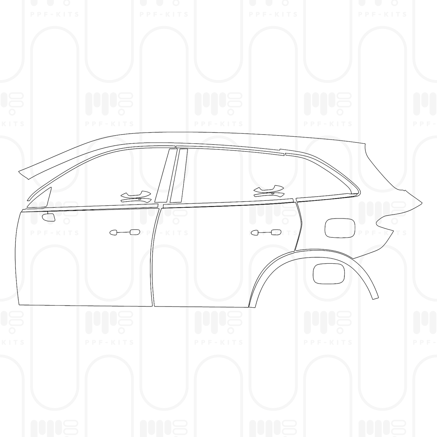 PPF prédécoupé Mercedes-Benz GLC SUV Extended Wheelbase (GLC L) AMG Line 2026