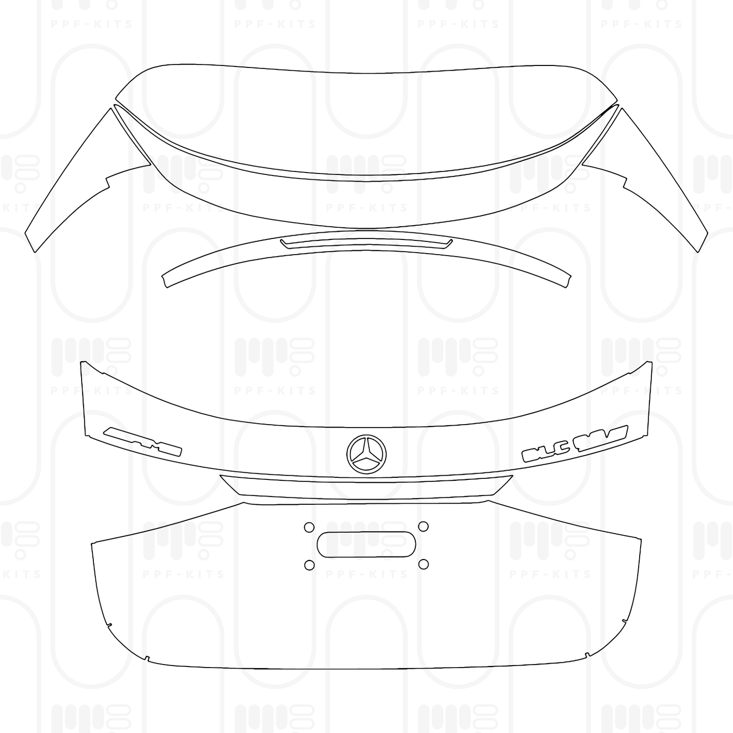 PPF prédécoupé Mercedes-Benz GLC SUV AMG GLC 63 S e Performance 2026
