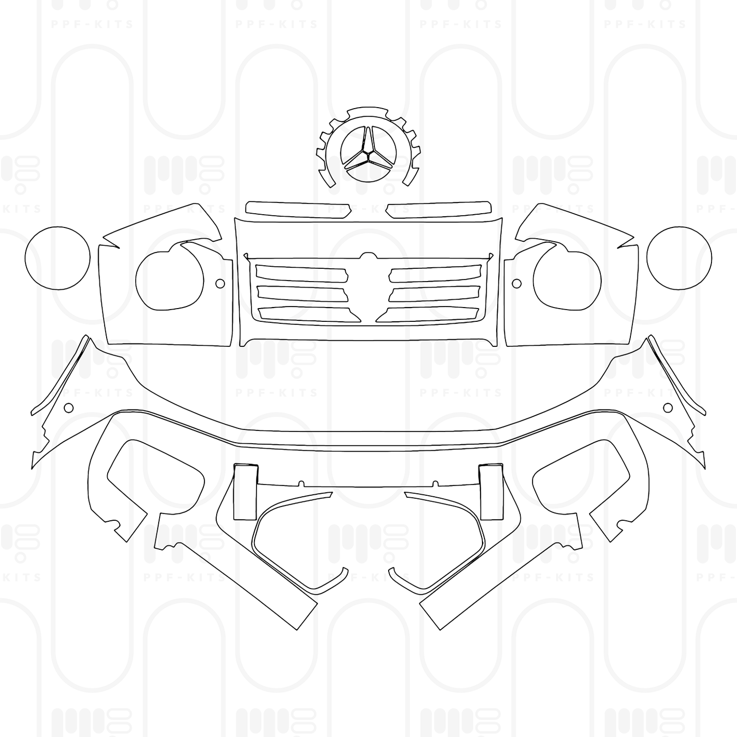 PPF prédécoupé Mercedes-Benz G Class G 580 with EQ-Technology AMG Line 2026