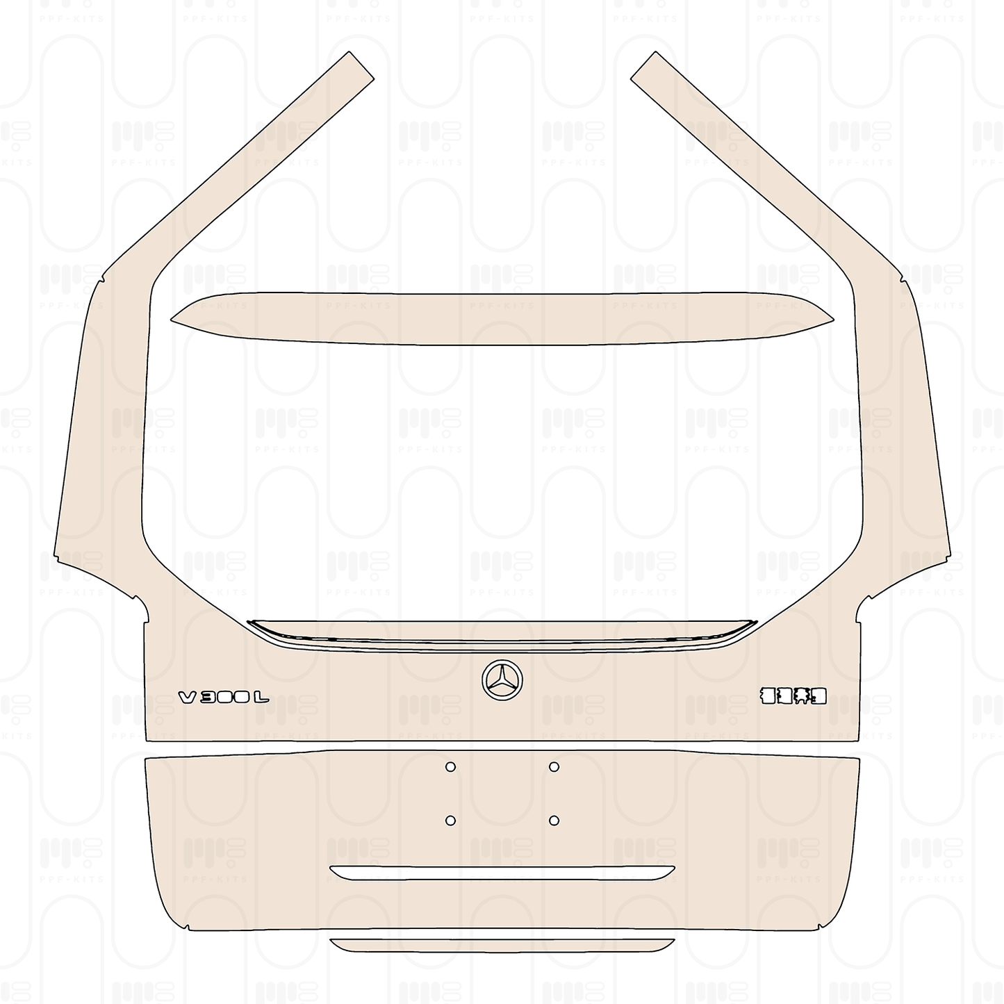 PPF prédécoupé Mercedes-Benz V Class Extended Wheelbase Base 2026