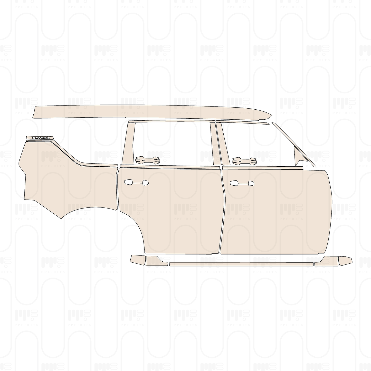 PPF prédécoupé Nissan Patrol (ME) SE Platinum City 2026