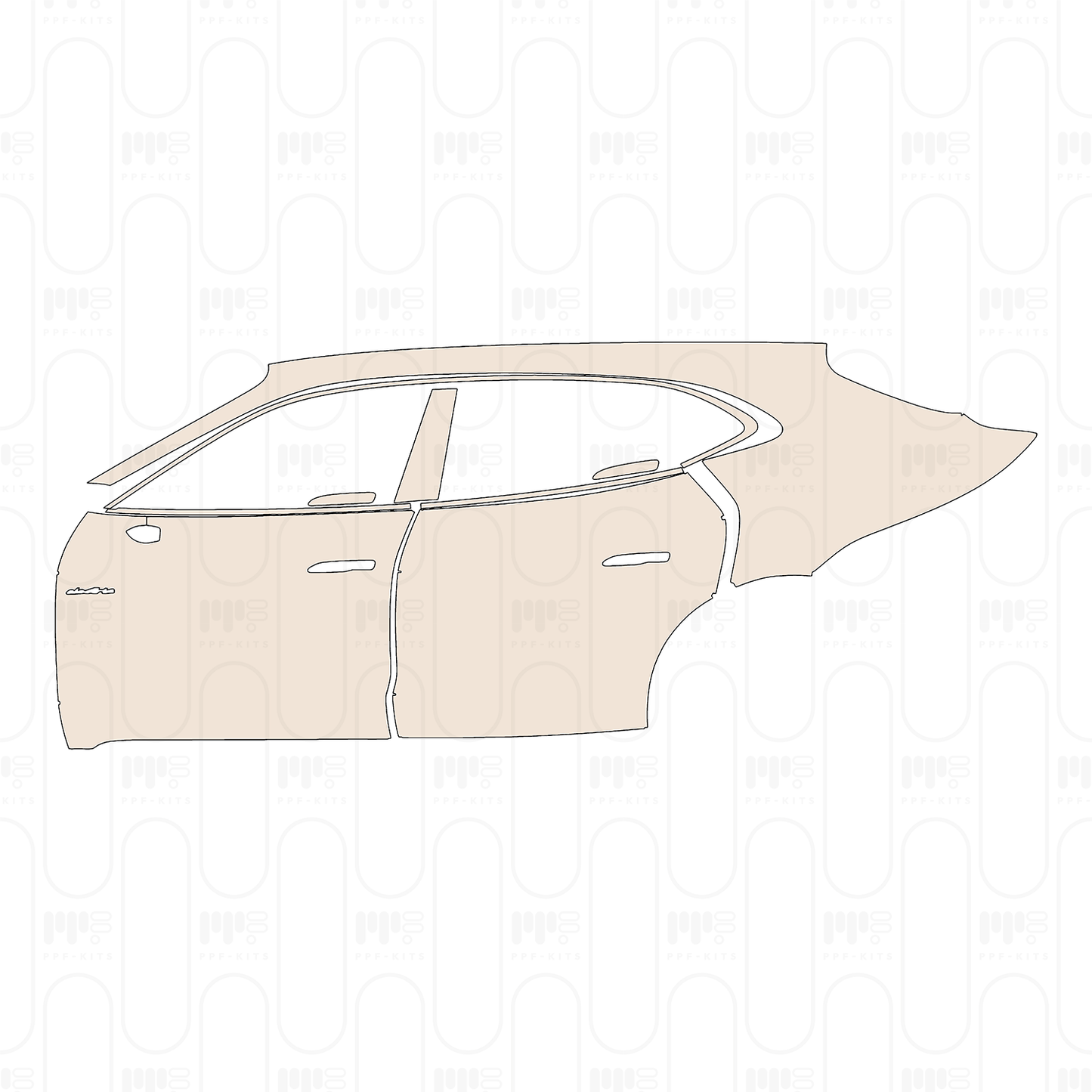 PPF prédécoupé Porsche Taycan Sport Turismo Taycan 4S Sport Turismo 2026