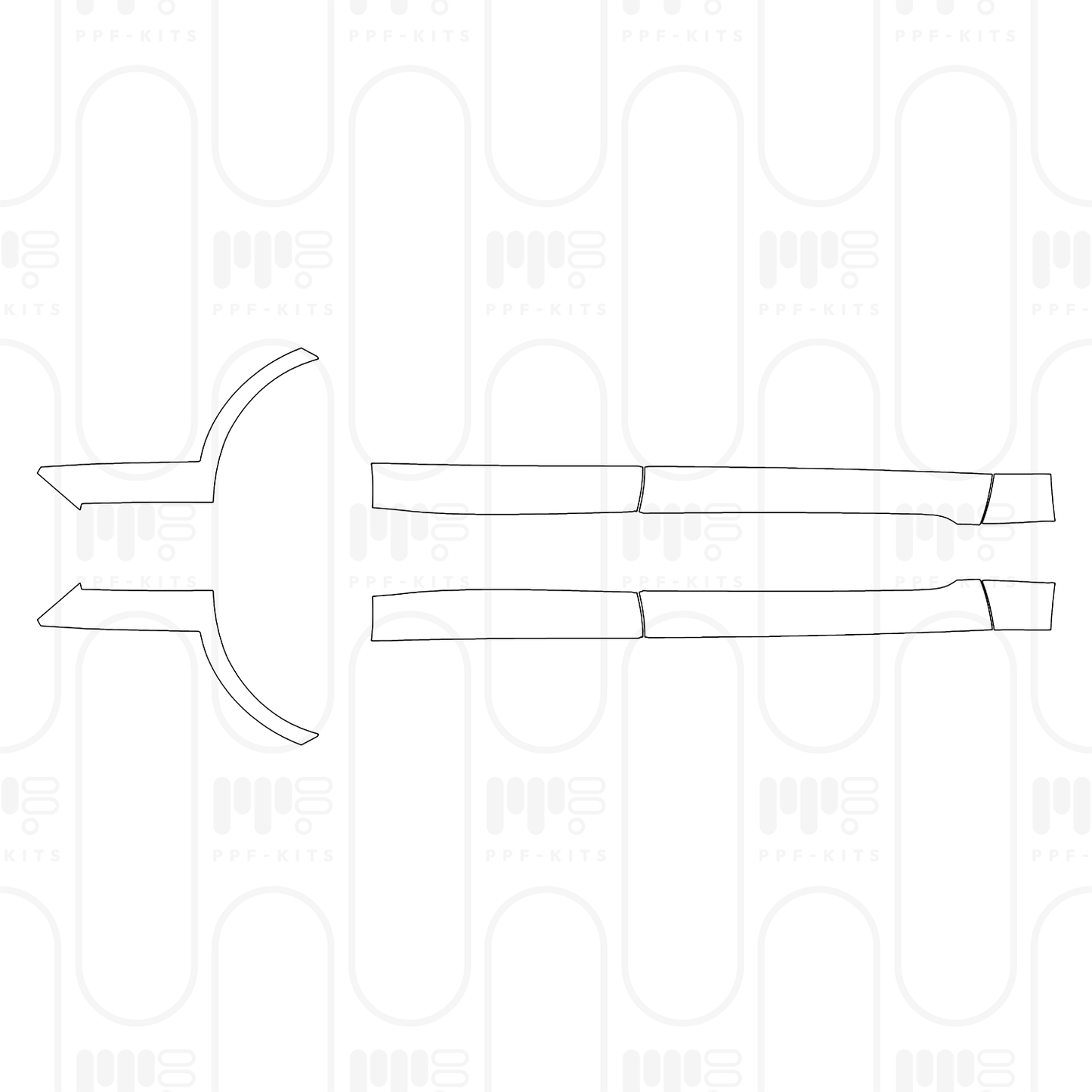 PPF prédécoupé Porsche Taycan Sedan Taycan 4S 2026