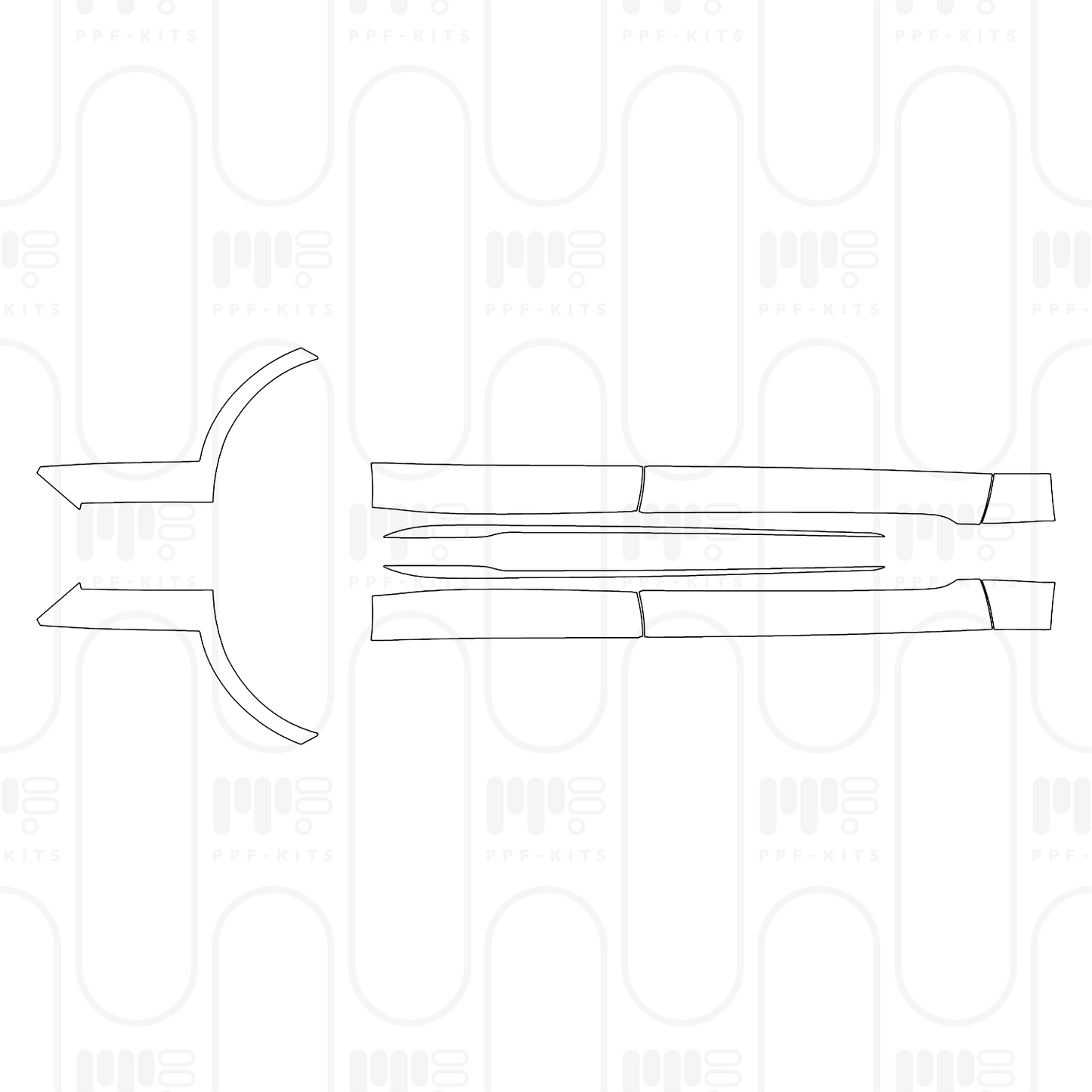 PPF prédécoupé Porsche Taycan Sport Turismo Taycan Turbo S Sport Turismo 2026