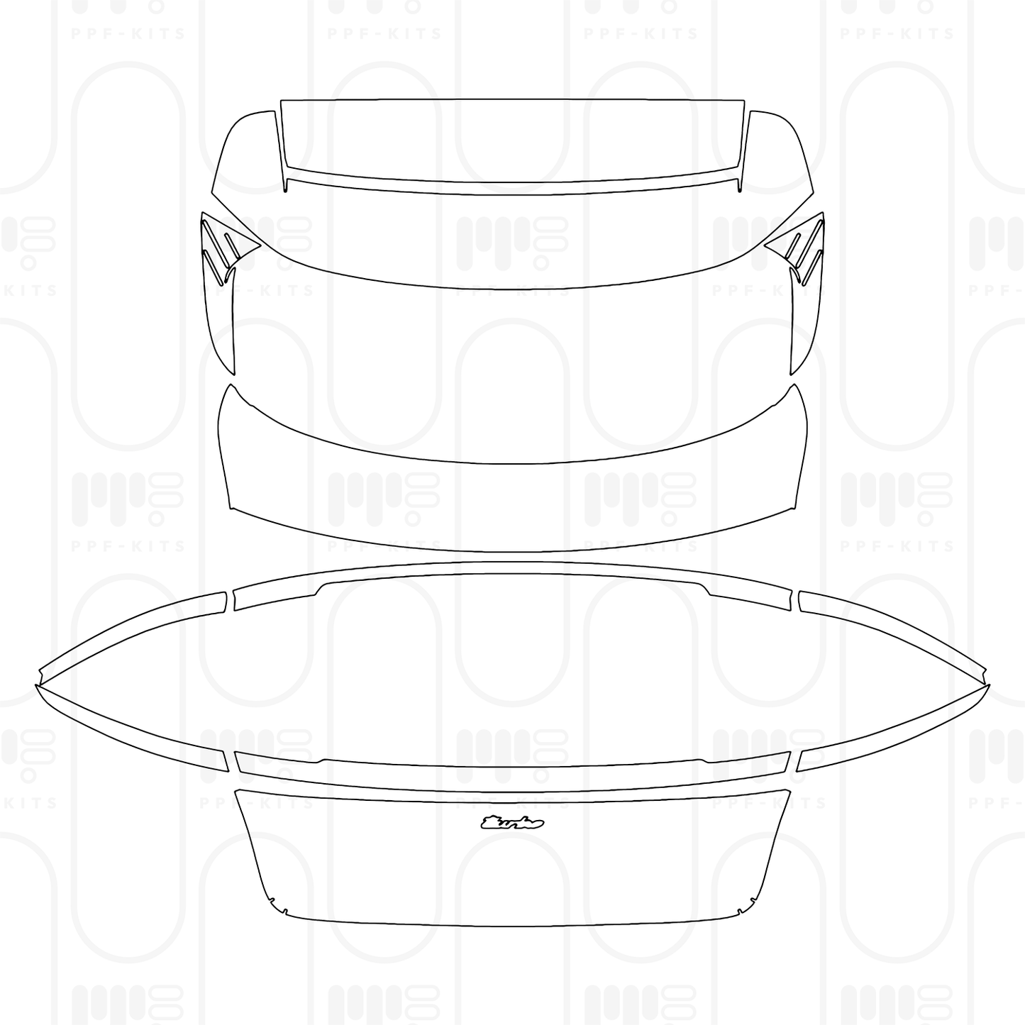 PPF prédécoupé Porsche Taycan Cross Turismo Taycan Turbo Cross Turismo 2026