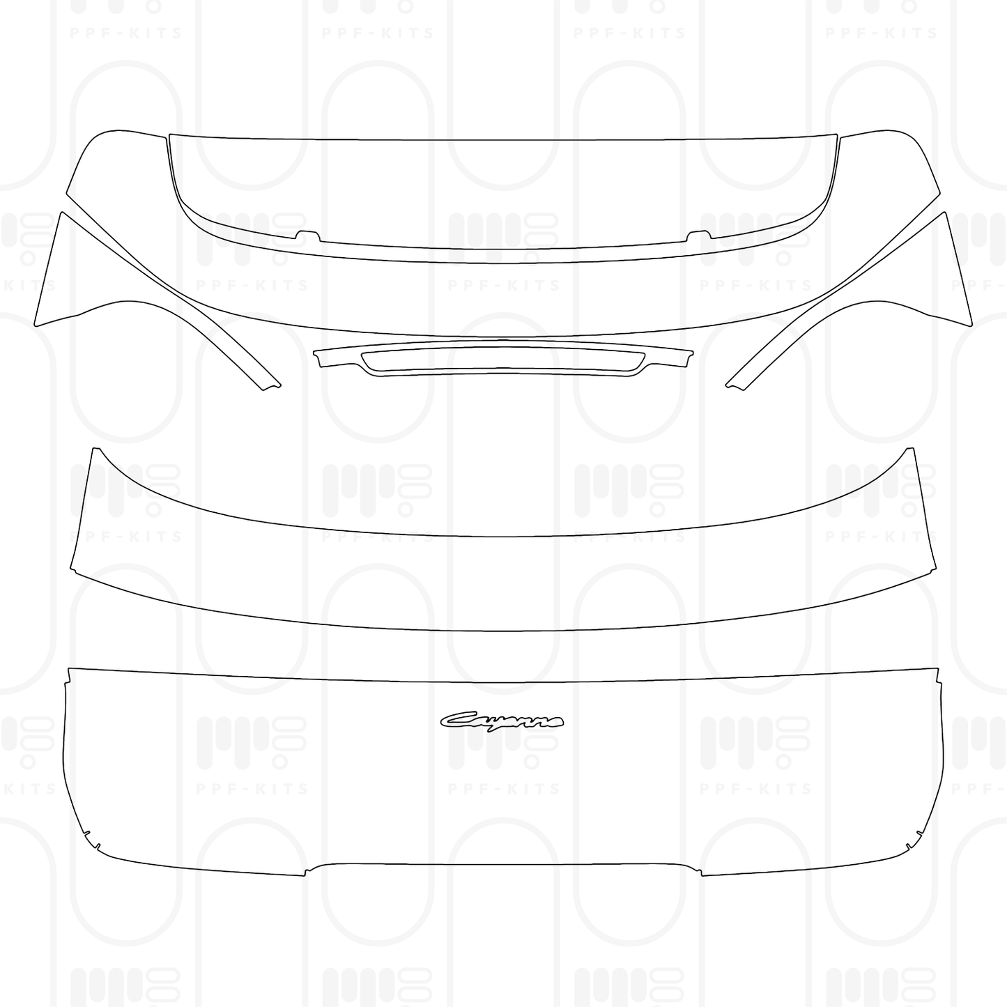 PPF prédécoupé Porsche Cayenne E-Hybrid 2026