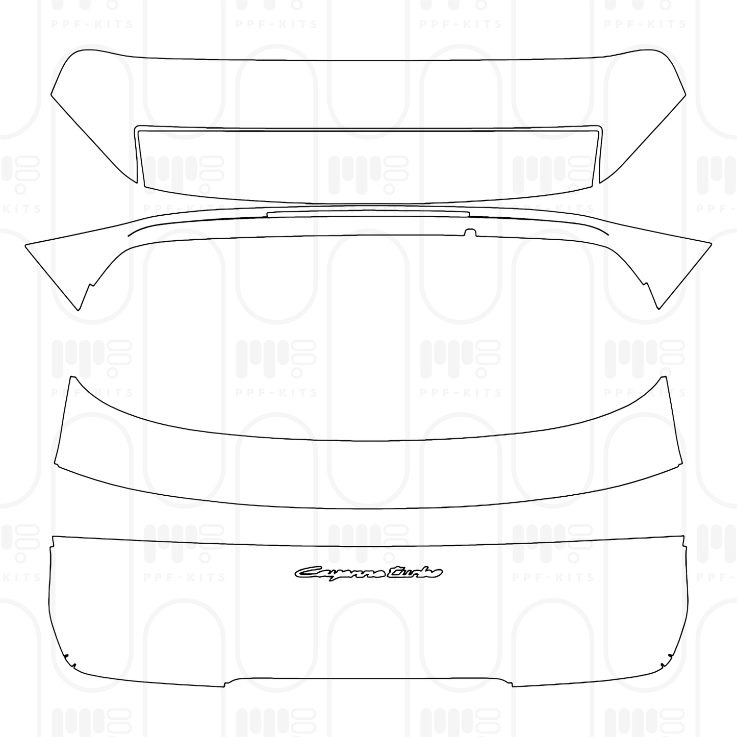 PPF prédécoupé Porsche Cayenne Turbo E-Hybrid 2026