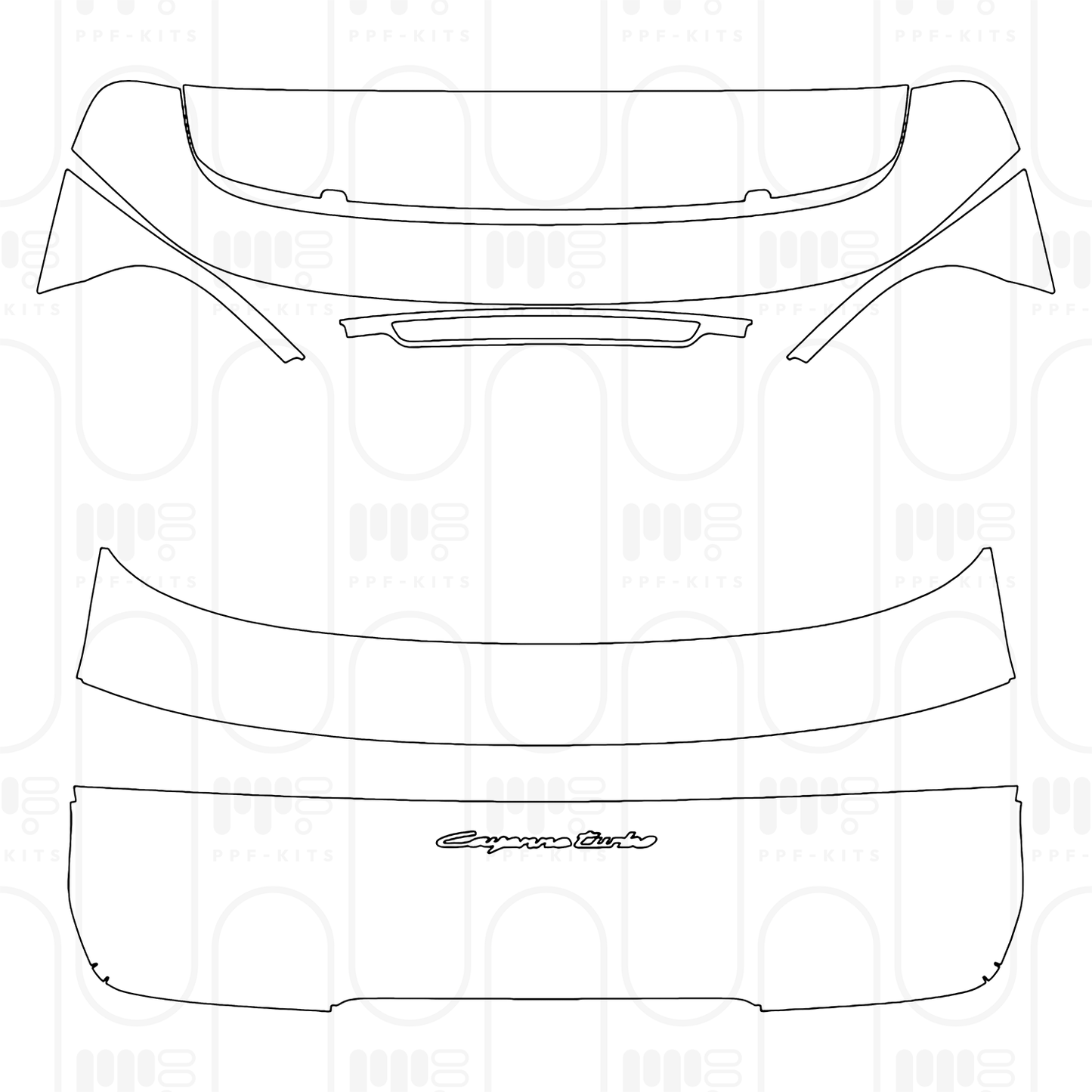 PPF prédécoupé Porsche Cayenne Turbo E-Hybrid 2026