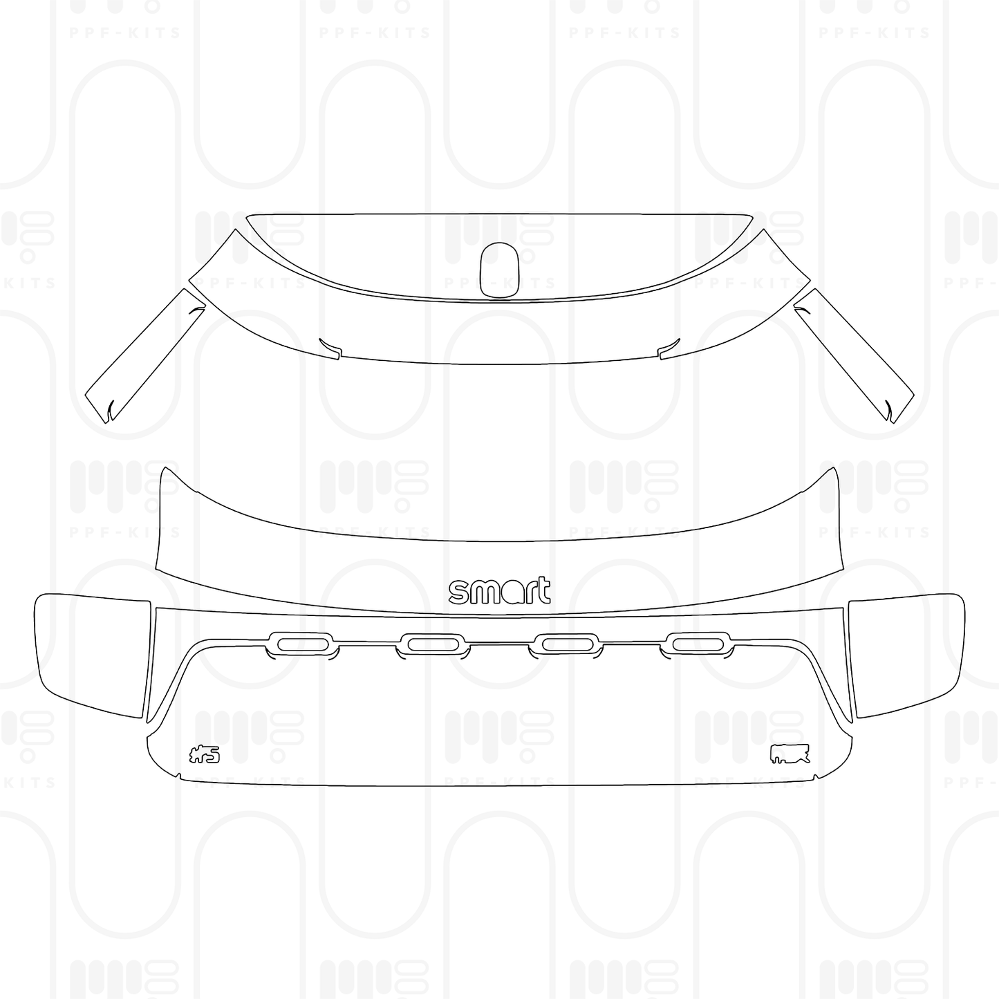 PPF prédécoupé Smart #5 Base 2026