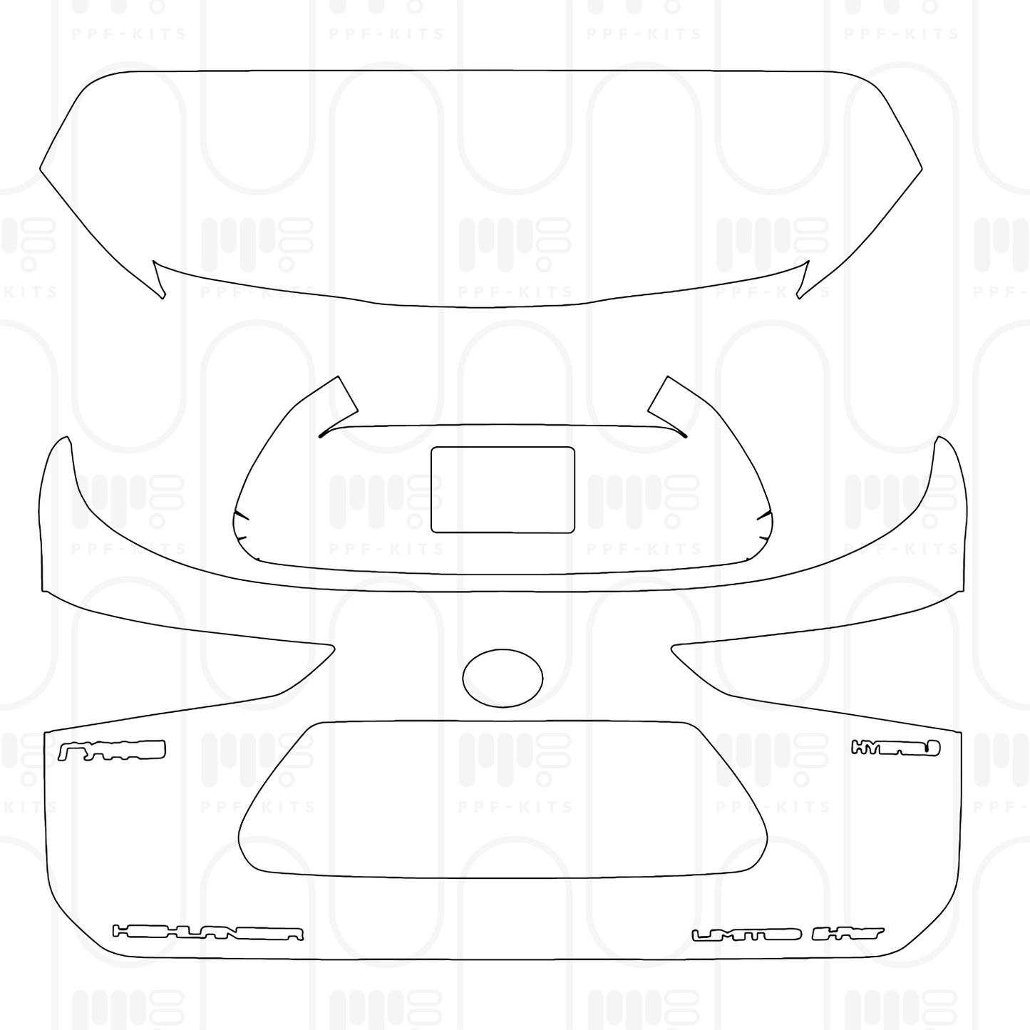 PPF prédécoupé Toyota Highlander (CN) 2026