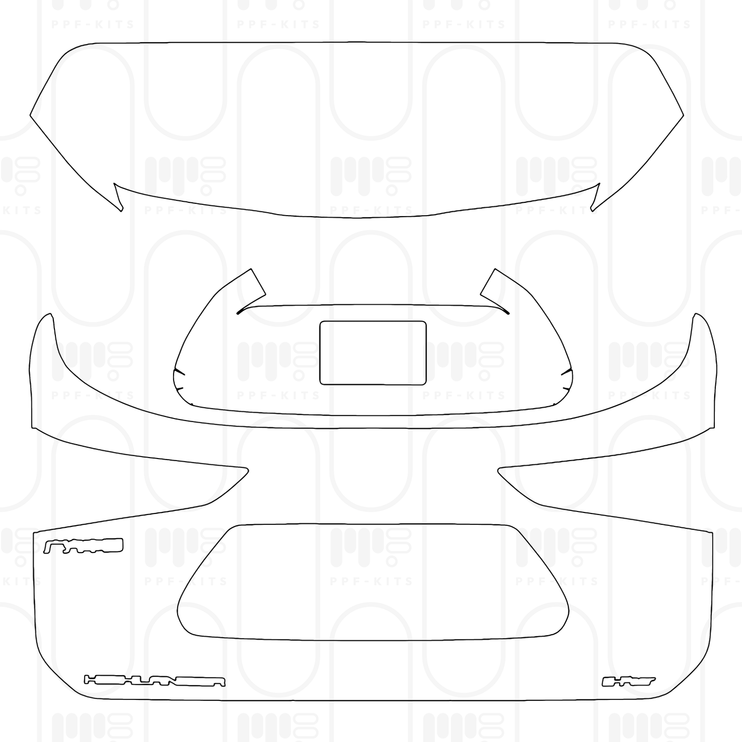 PPF prédécoupé Toyota Highlander (CN) 2026