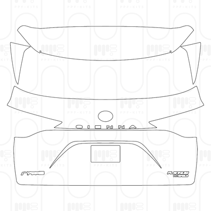 PPF prédécoupé Toyota Sienna Limited 2026
