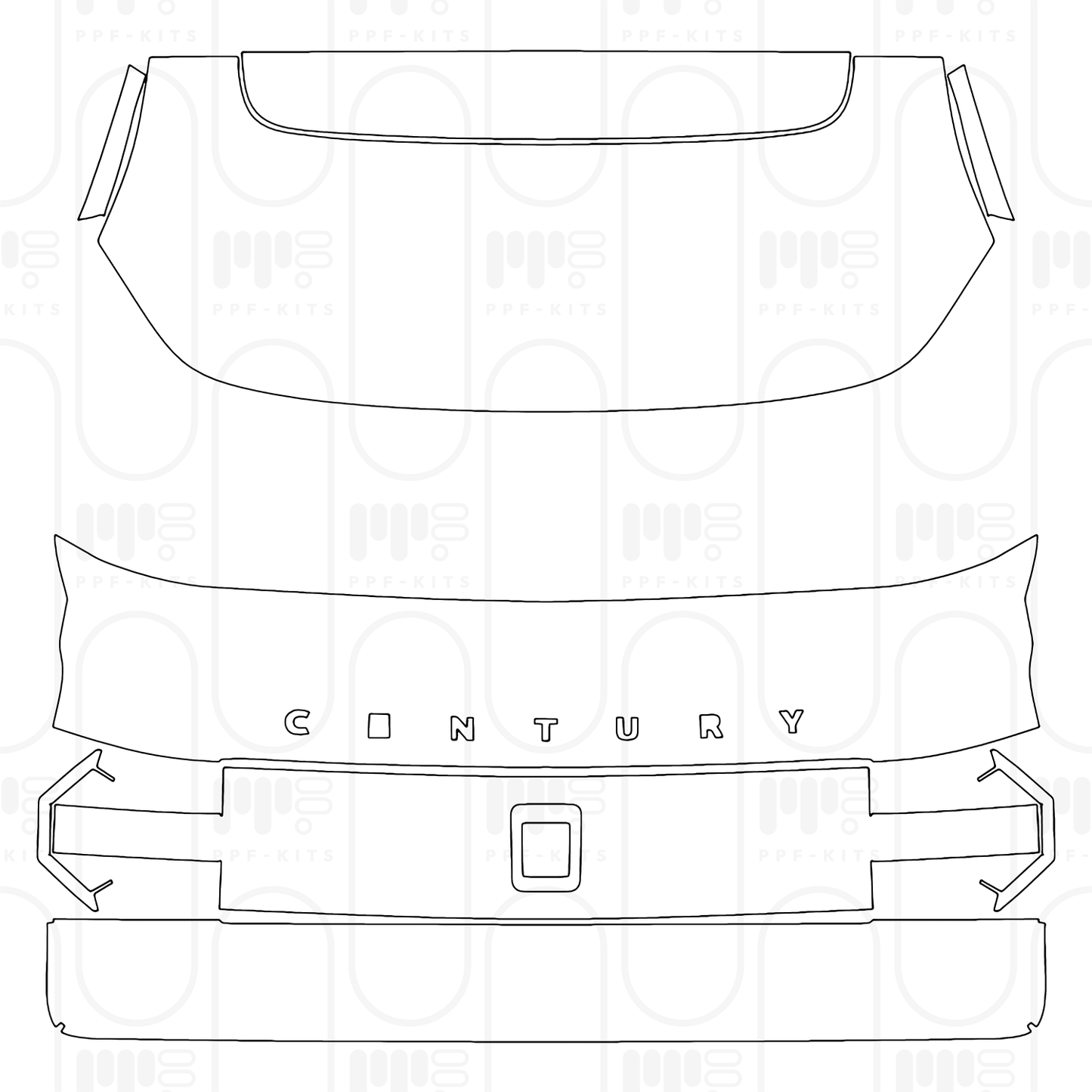 PPF prédécoupé Toyota Century SUV 2026