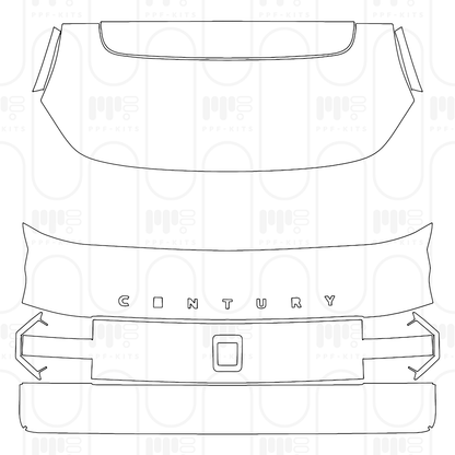 PPF prédécoupé Toyota Century SUV 2026