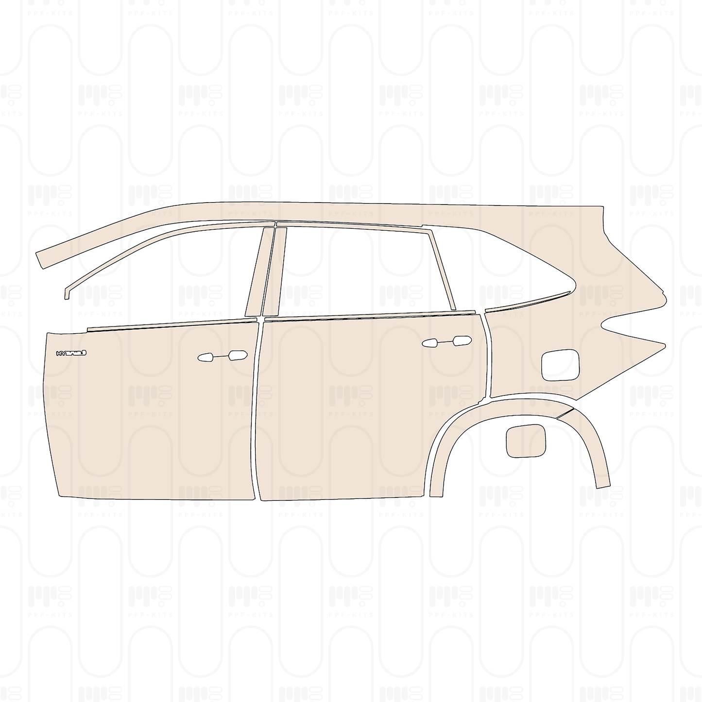 PPF prédécoupé Toyota Innova HyCross (IN) 2026
