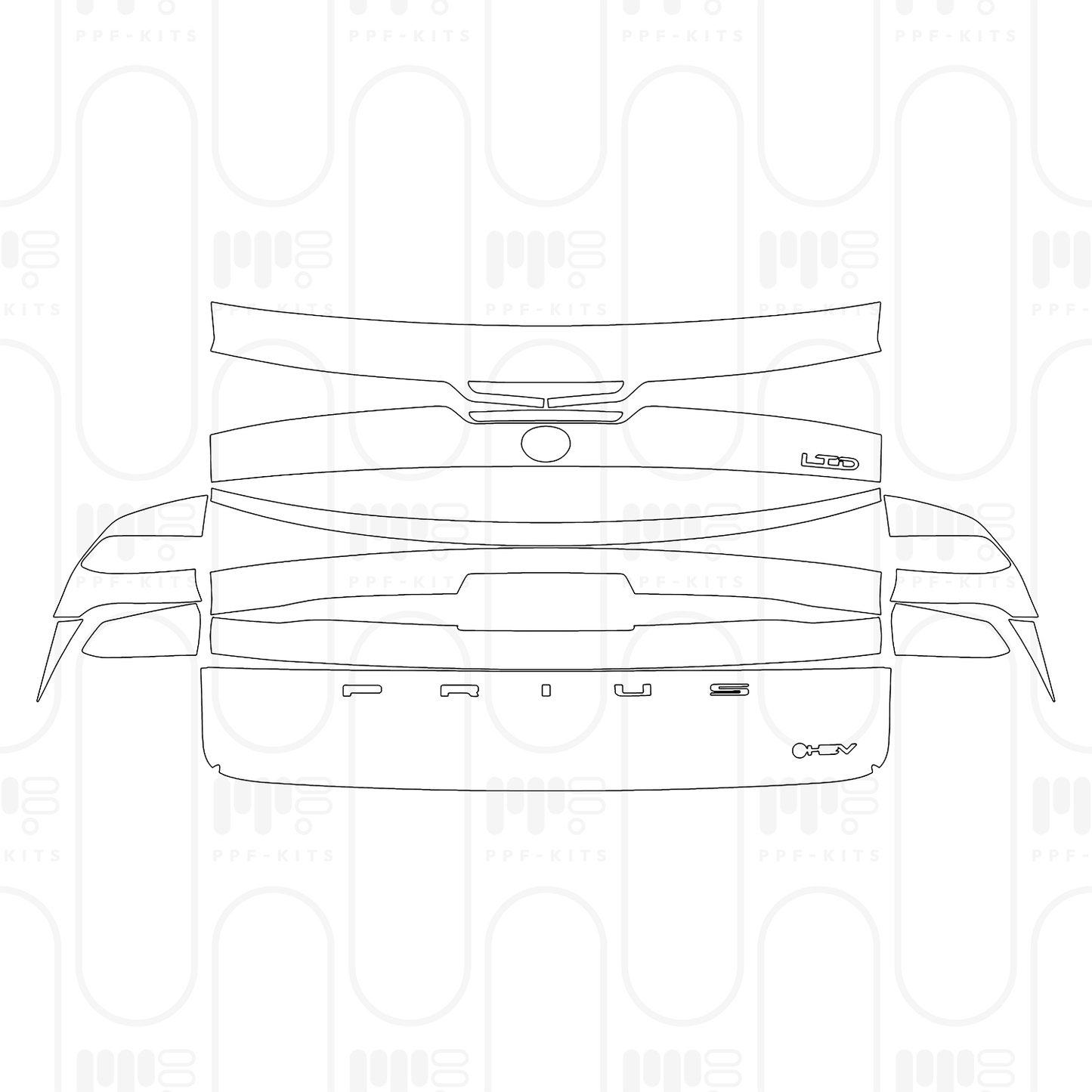PPF prédécoupé Toyota Prius (US) Limited 2026