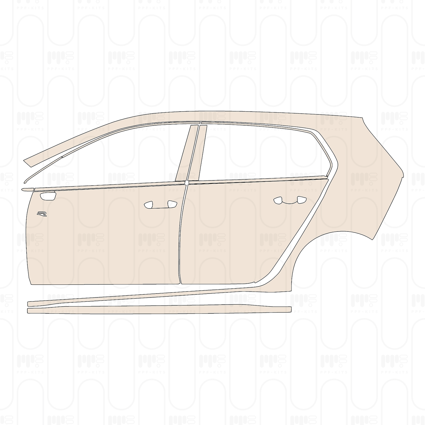 PPF prédécoupé Volkswagen Golf R-line 2026