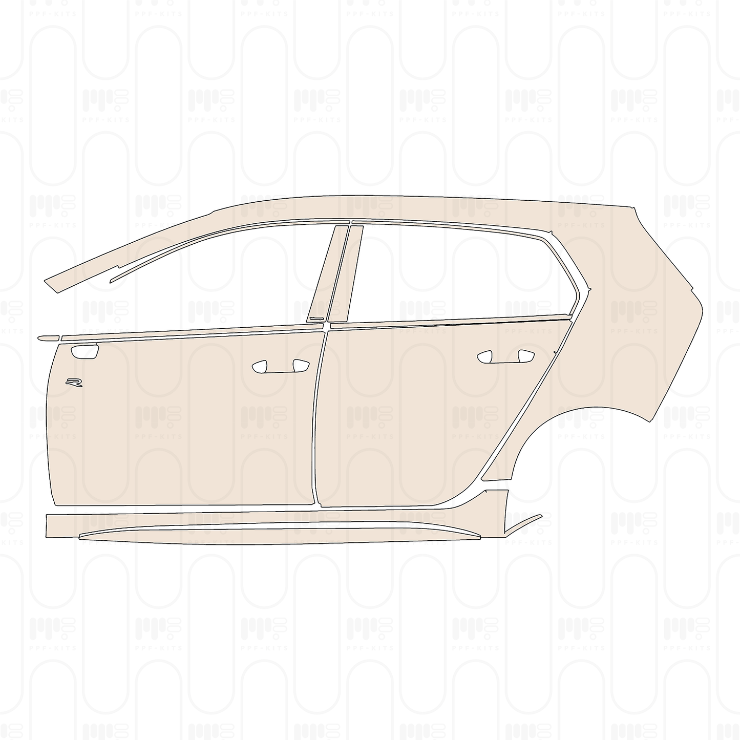 PPF prédécoupé Volkswagen Golf R 2026