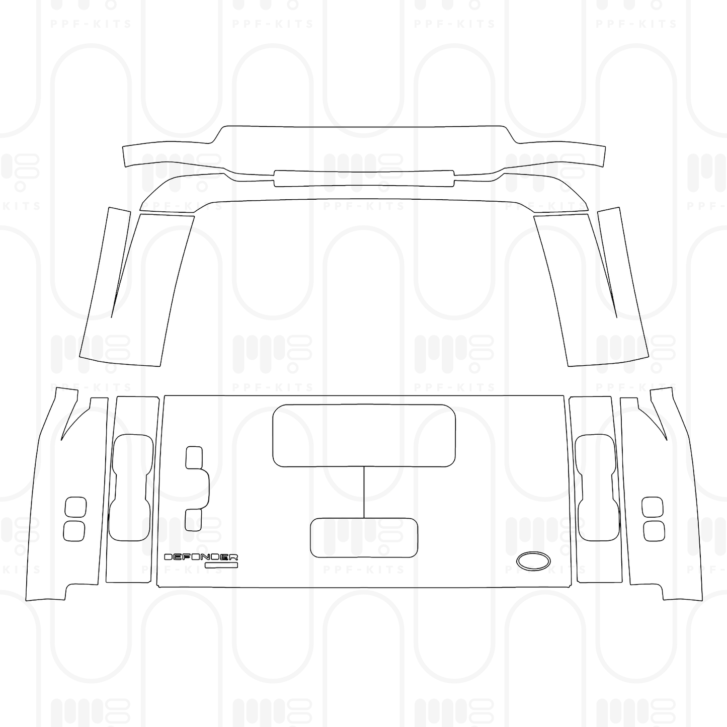 PPF prédécoupé Land Rover Defender 90 X-Dynamic 2026