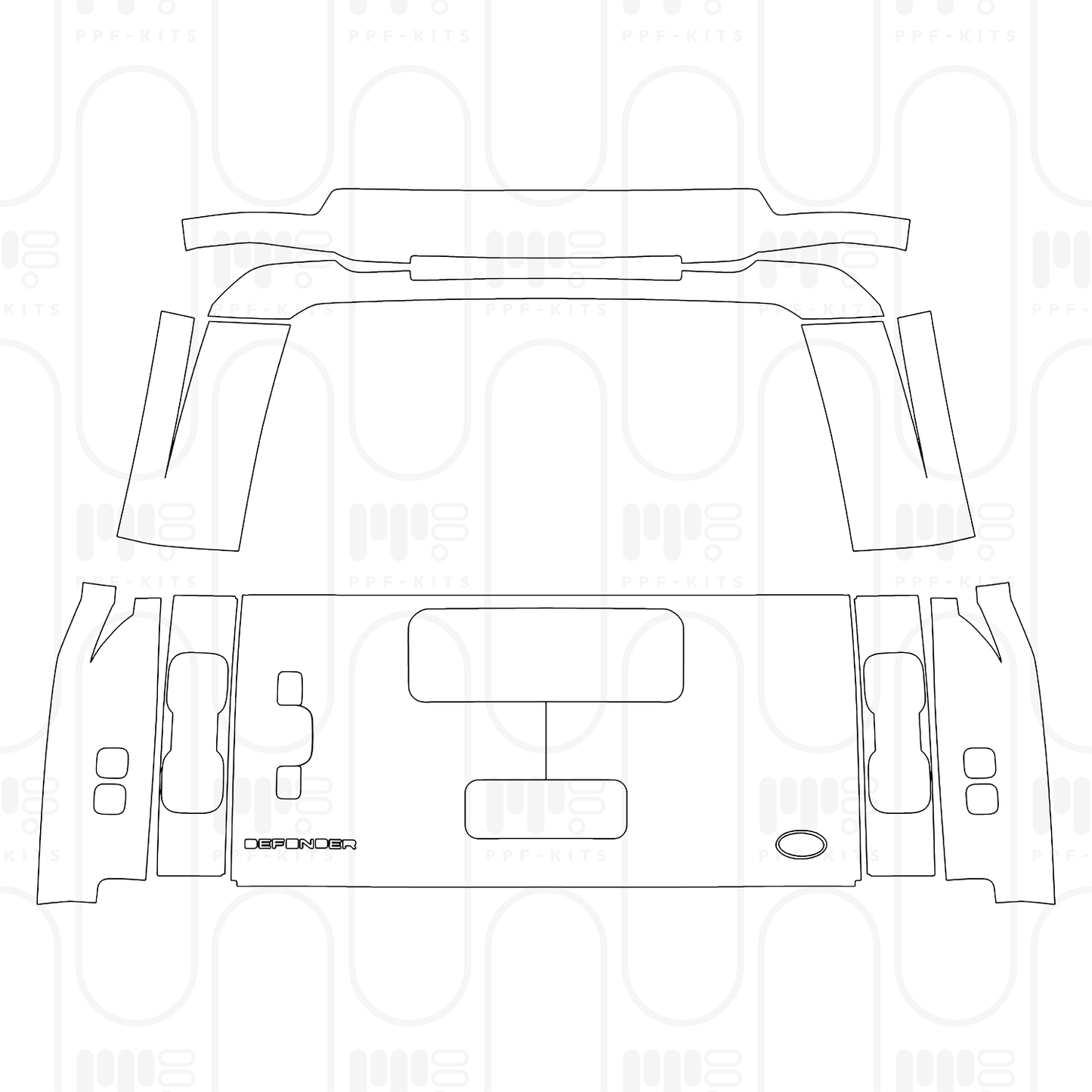 PPF prédécoupé Land Rover Defender 90 X-Dynamic 2026