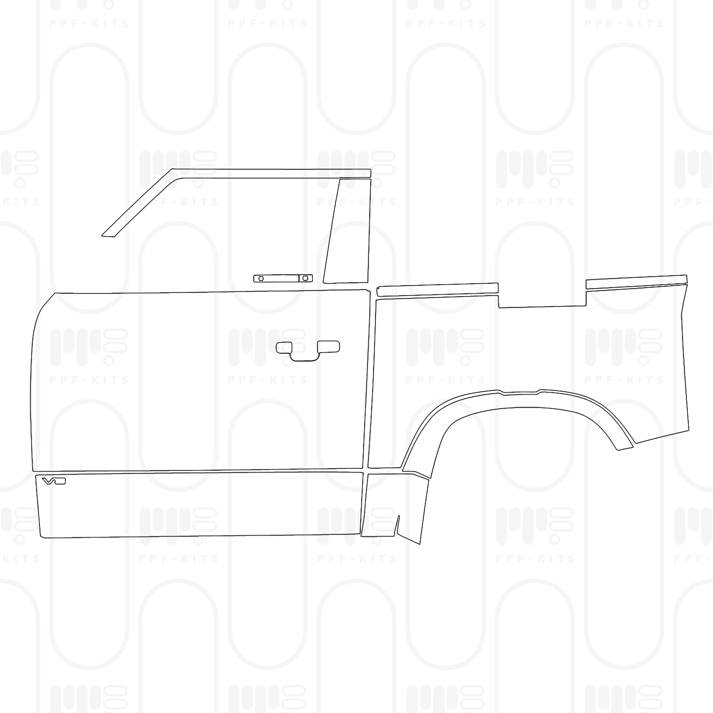 PPF prédécoupé Land Rover Defender 90 V8 2026