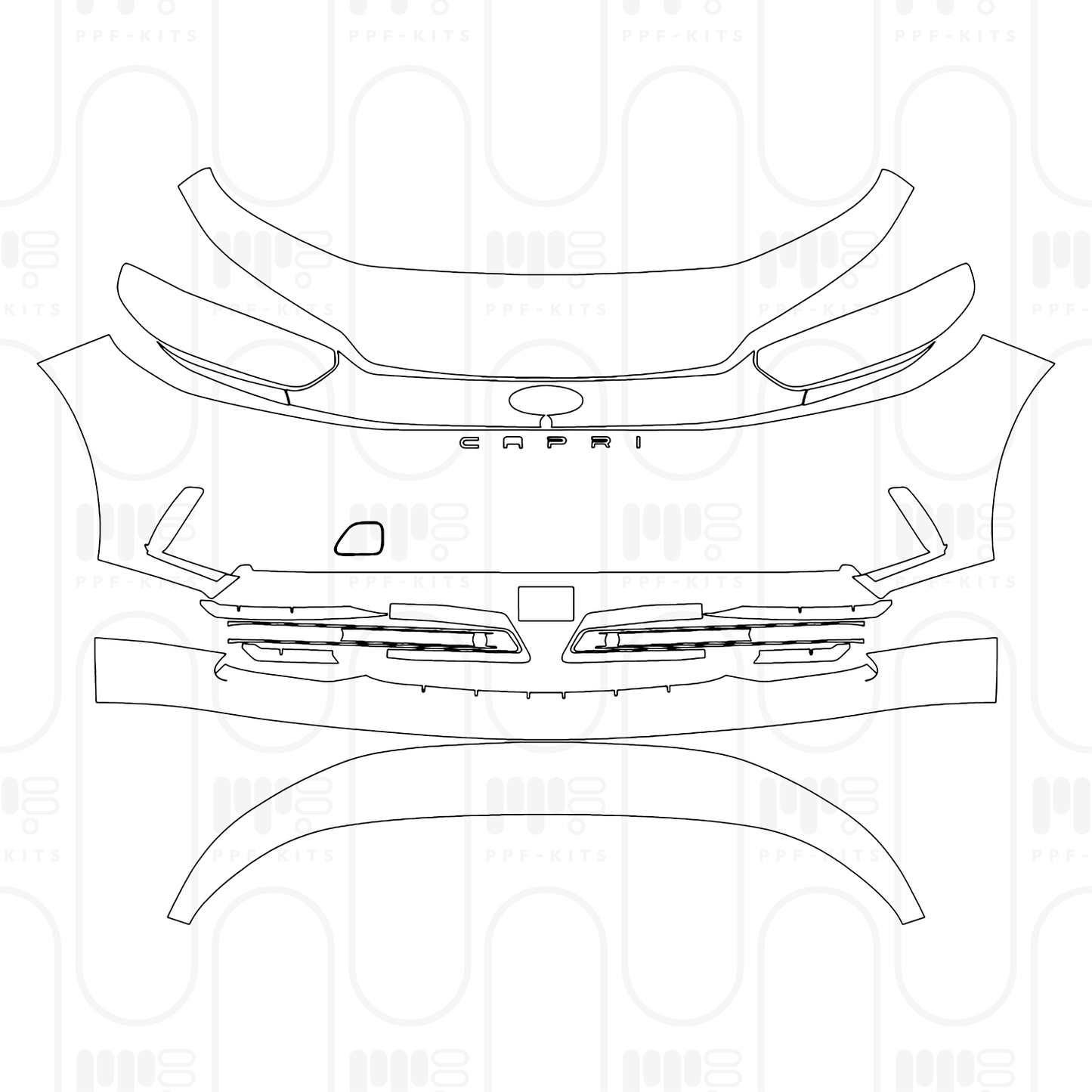 PPF prédécoupé Ford Capri (EU) Select 2025