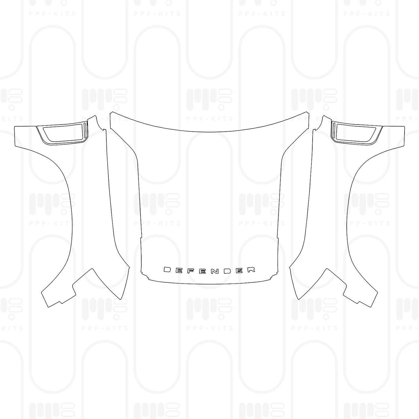 PPF prédécoupé Land Rover Defender 90 V8 2025