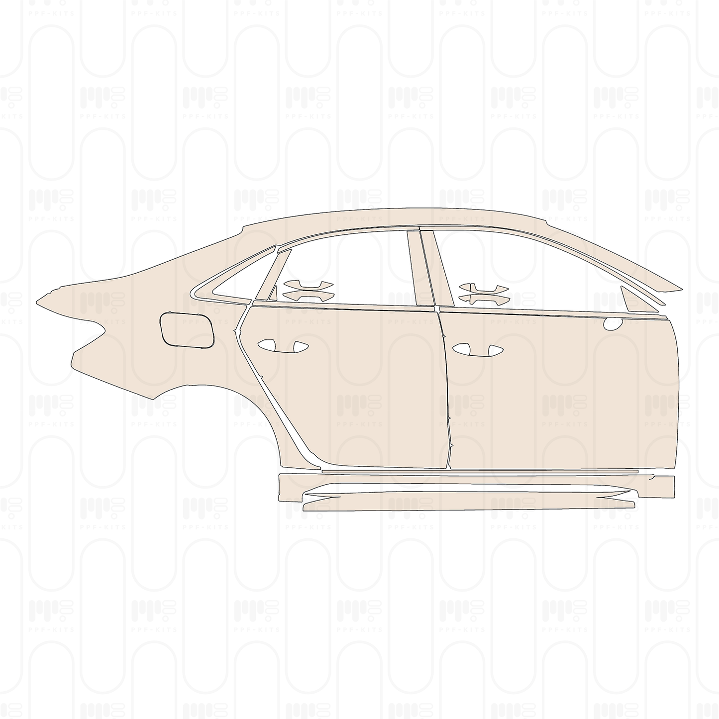 PPF prédécoupé Audi A3 Sedan RS3 2024