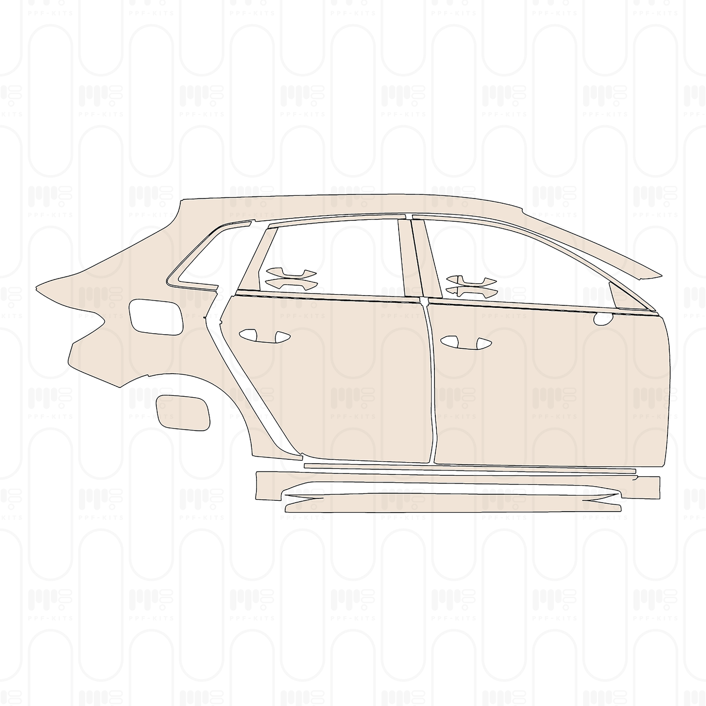 PPF prédécoupé Audi A3 Sportback RS3 2024