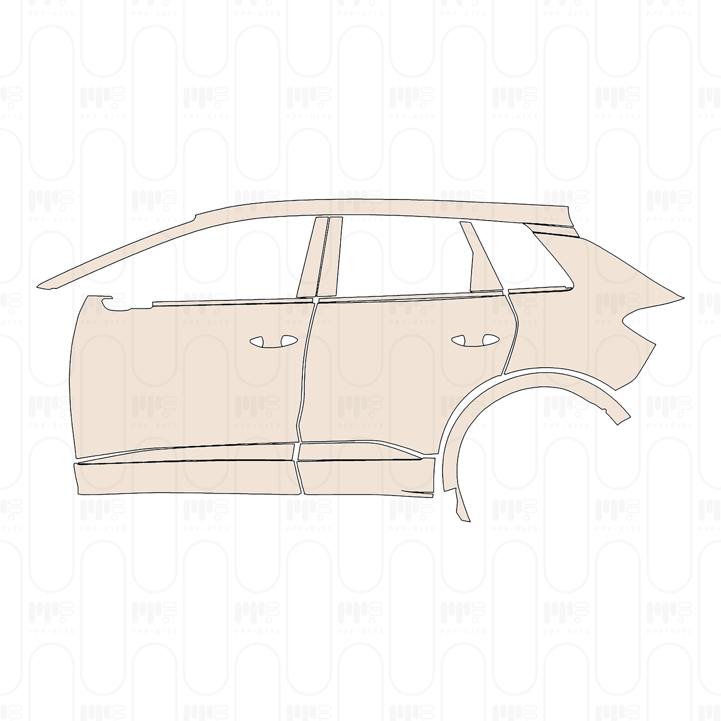 PPF prédécoupé Audi Q4 e-tron SUV Edition 1 2025