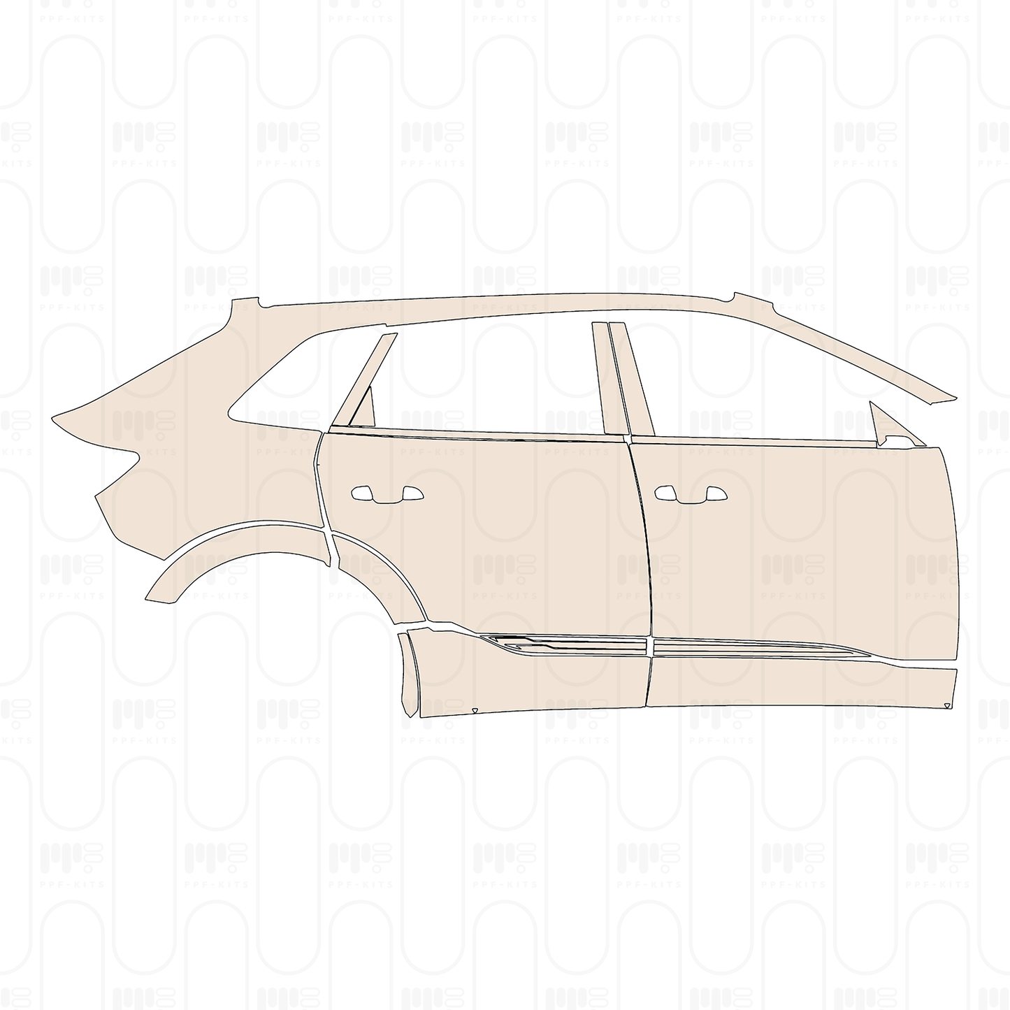 PPF prédécoupé Audi Q8 e-tron SUV Base 2024