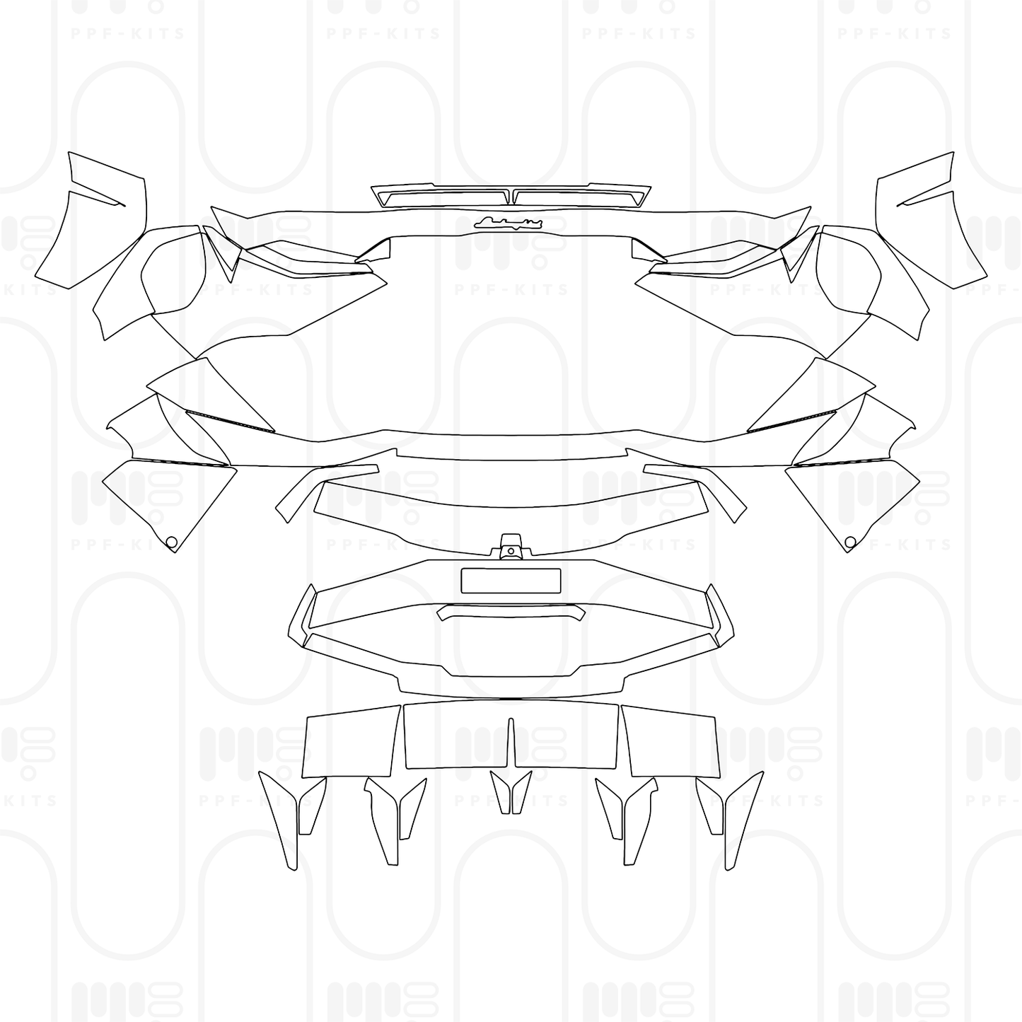 PPF prédécoupé Lamborghini Huracan STO 2025