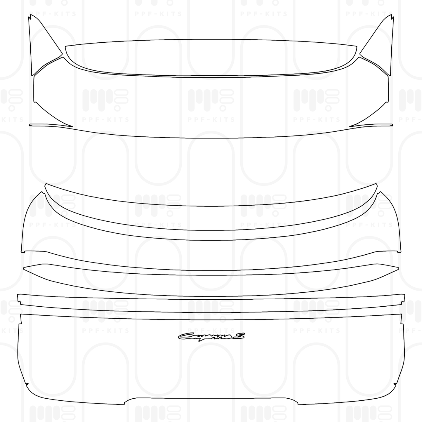 PPF prédécoupé Porsche Cayenne Coupe Cayenne S E-Hybrid Coupe 2025