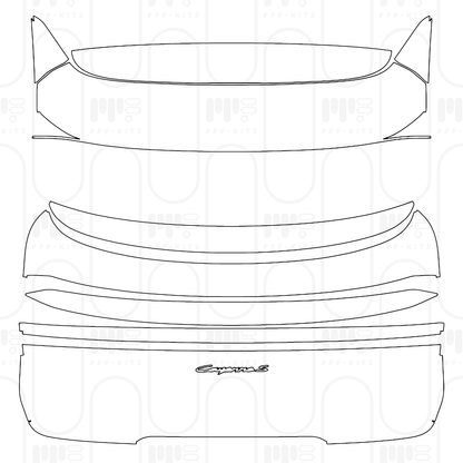 PPF prédécoupé Porsche Cayenne Coupe Cayenne S E-Hybrid Coupe 2025