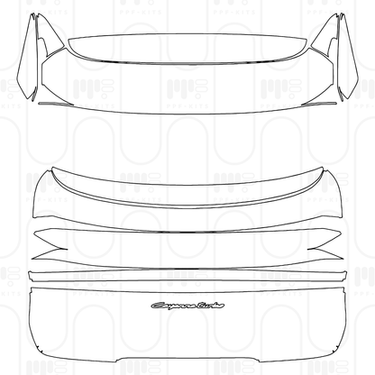 PPF prédécoupé Porsche Cayenne Coupe Cayenne Turbo E-Hybrid Coupe with GT Package 2025