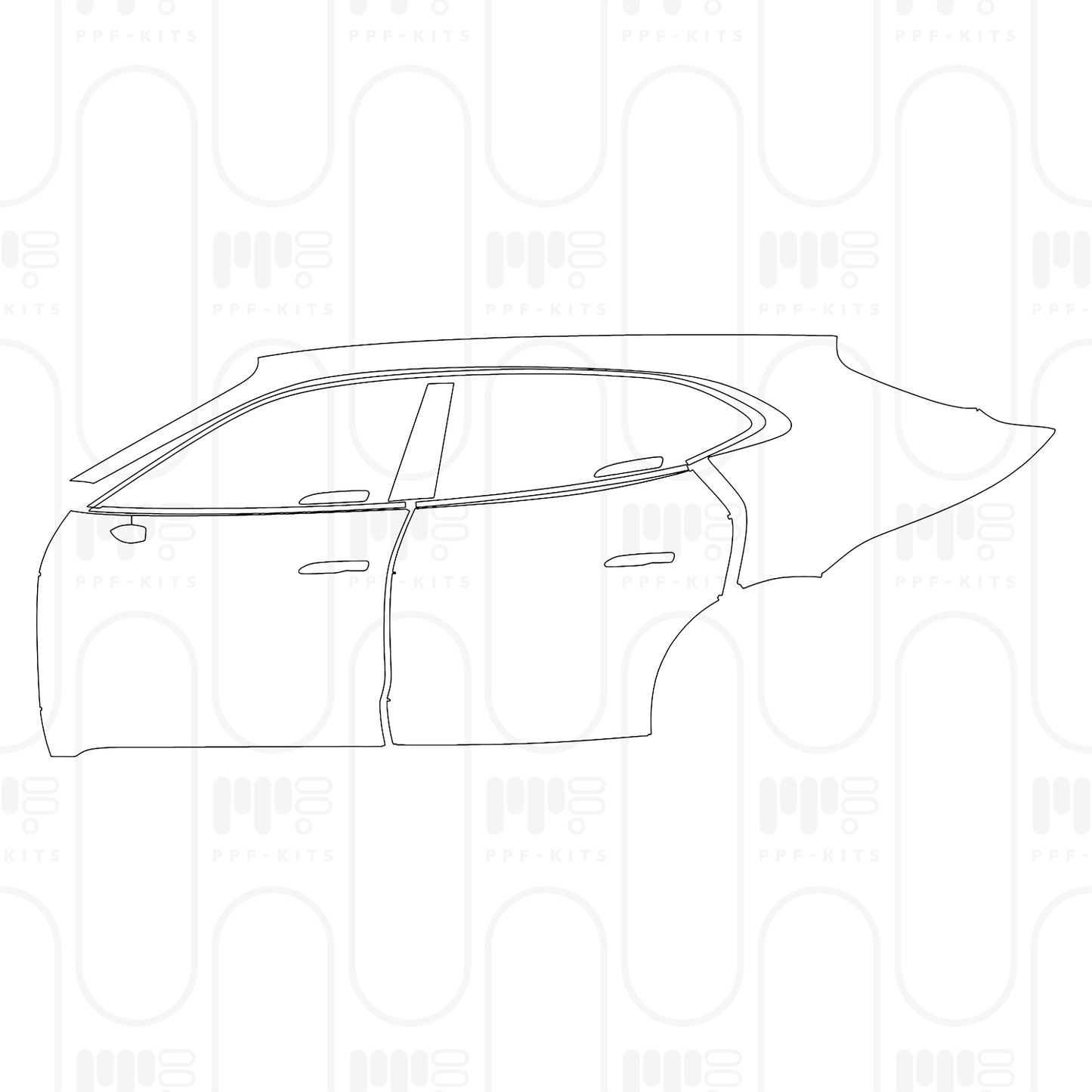 PPF prédécoupé Porsche Taycan Sport Turismo Taycan Turbo S Sport Turismo 2025