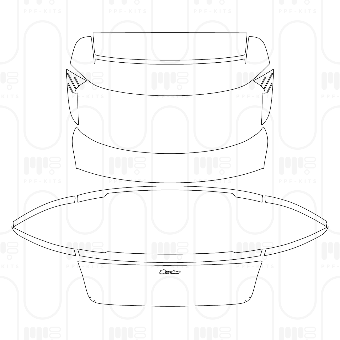 PPF prédécoupé Porsche Taycan Sport Turismo Taycan Turbo Sport Turismo 2025