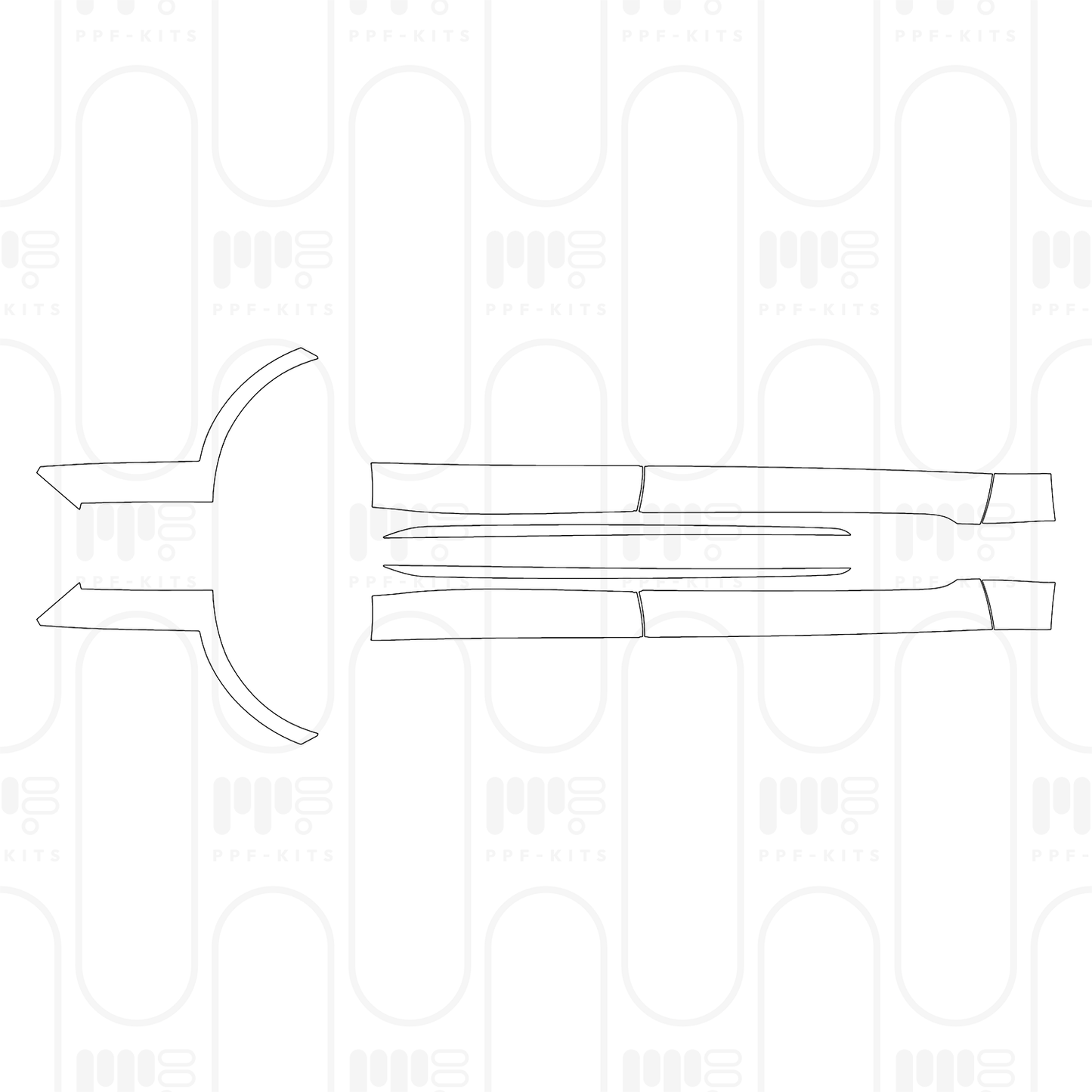 PPF prédécoupé Porsche Taycan Sport Turismo Taycan Turbo Sport Turismo 2025