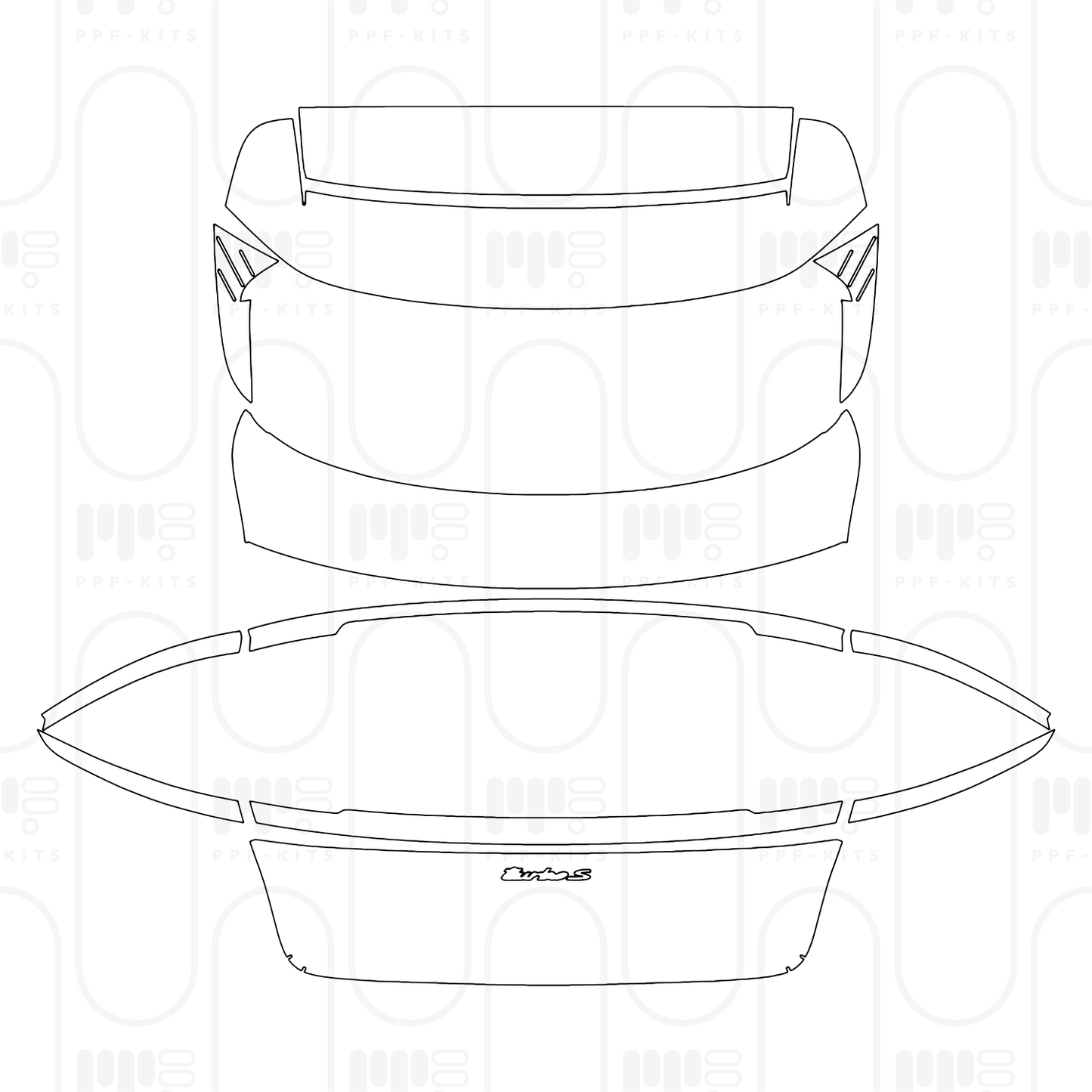 PPF prédécoupé Porsche Taycan Sport Turismo Taycan Turbo S Sport Turismo 2025