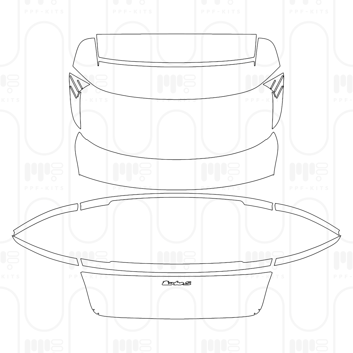 PPF prédécoupé Porsche Taycan Cross Turismo Taycan Turbo S Cross Turismo 2024
