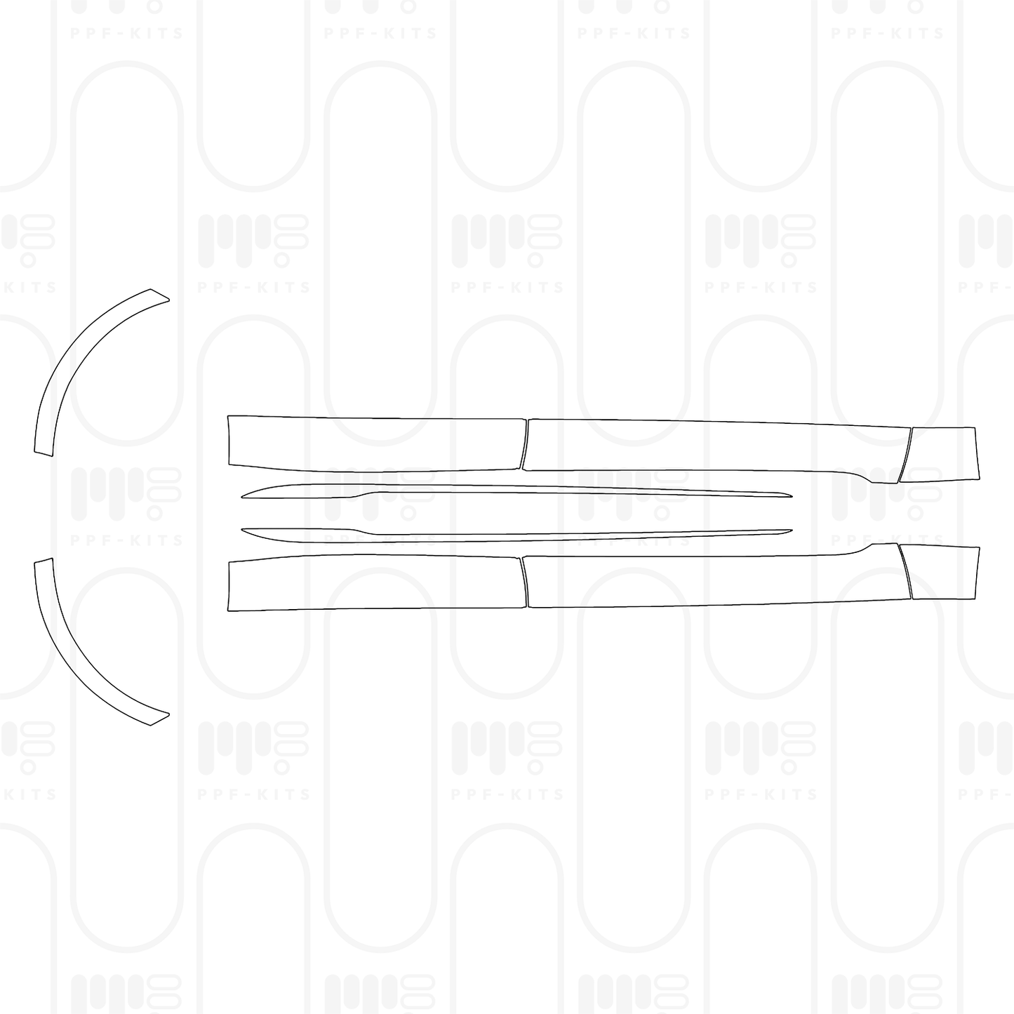PPF prédécoupé Porsche Taycan Sedan Taycan Turbo GT with Weissach Package 2025