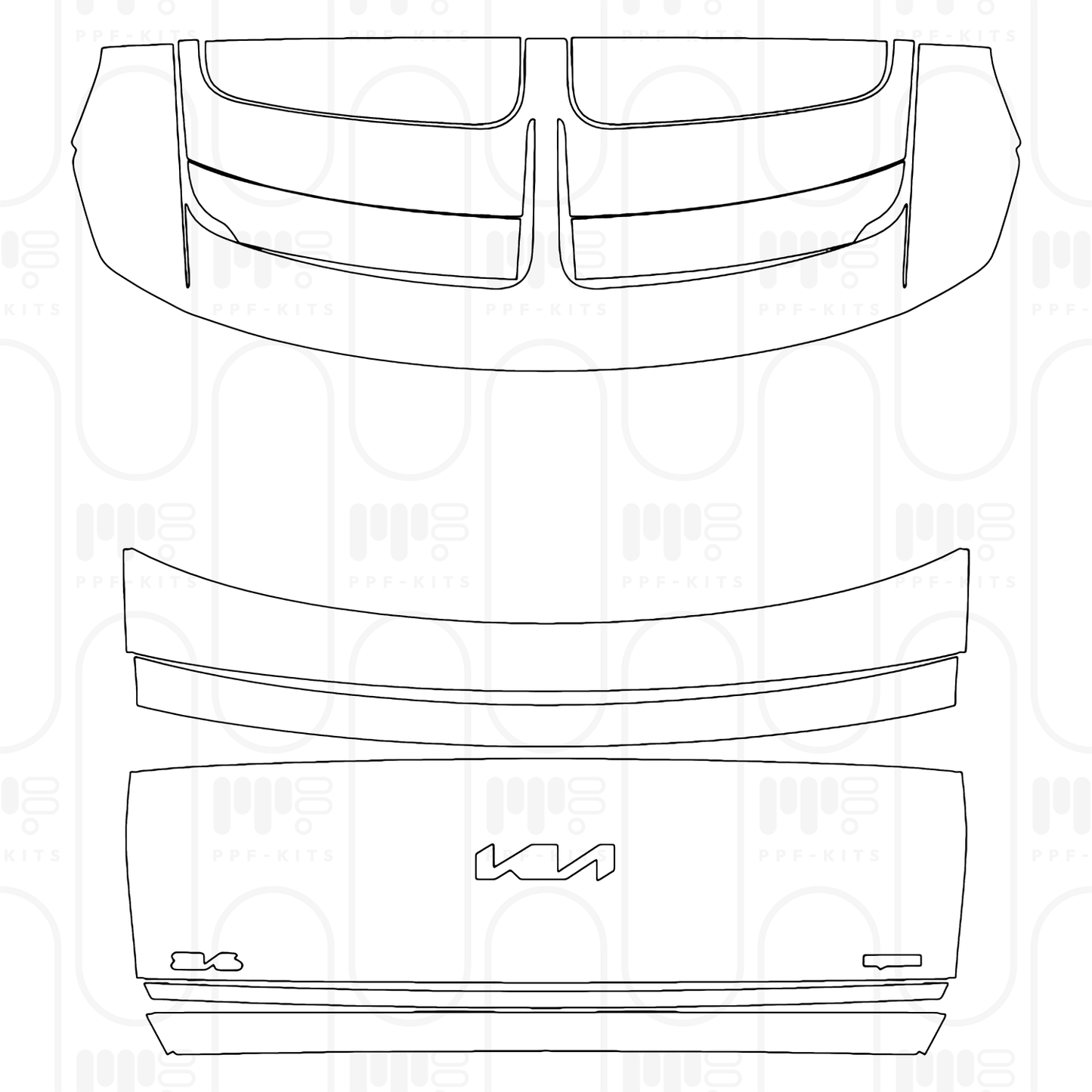 PPF prédécoupé KIA EV6 (EU) GT-Line 2024