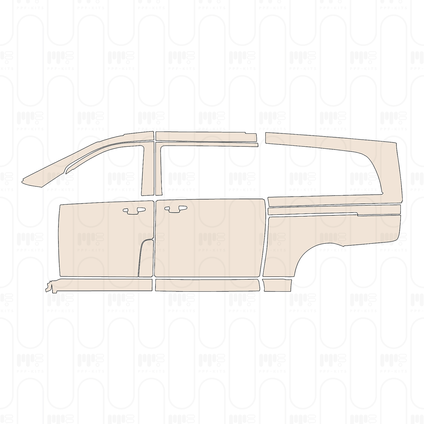 PPF prédécoupé Mercedes-Benz V Class (Europe) Extra Long Base 2024