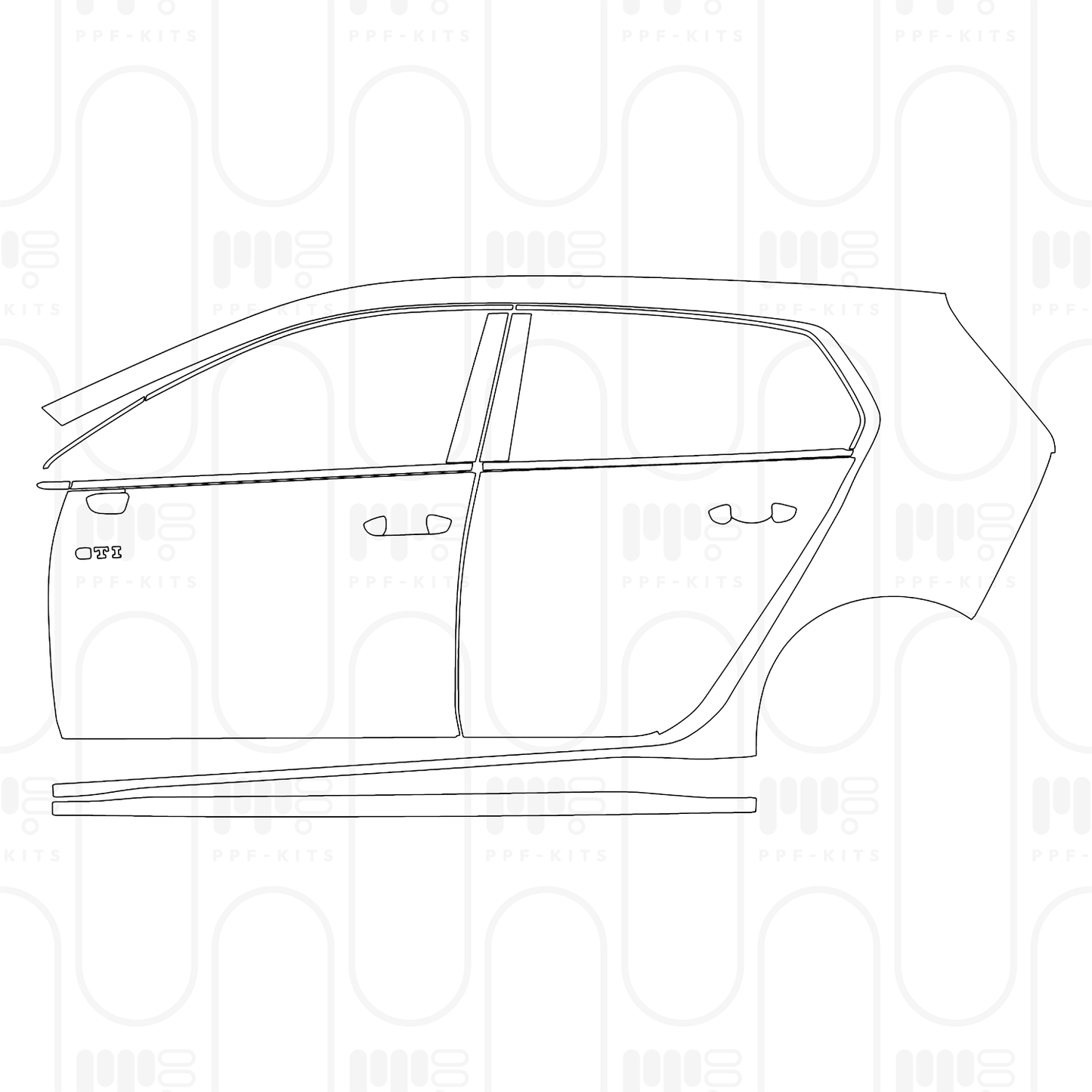 PPF prédécoupé Volkswagen Golf GTI Clubsport 2024