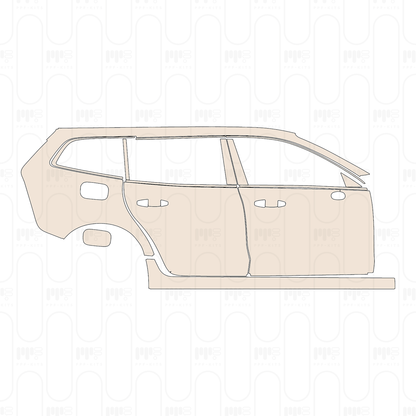 PPF prédécoupé Volvo V60 Recharge 2024