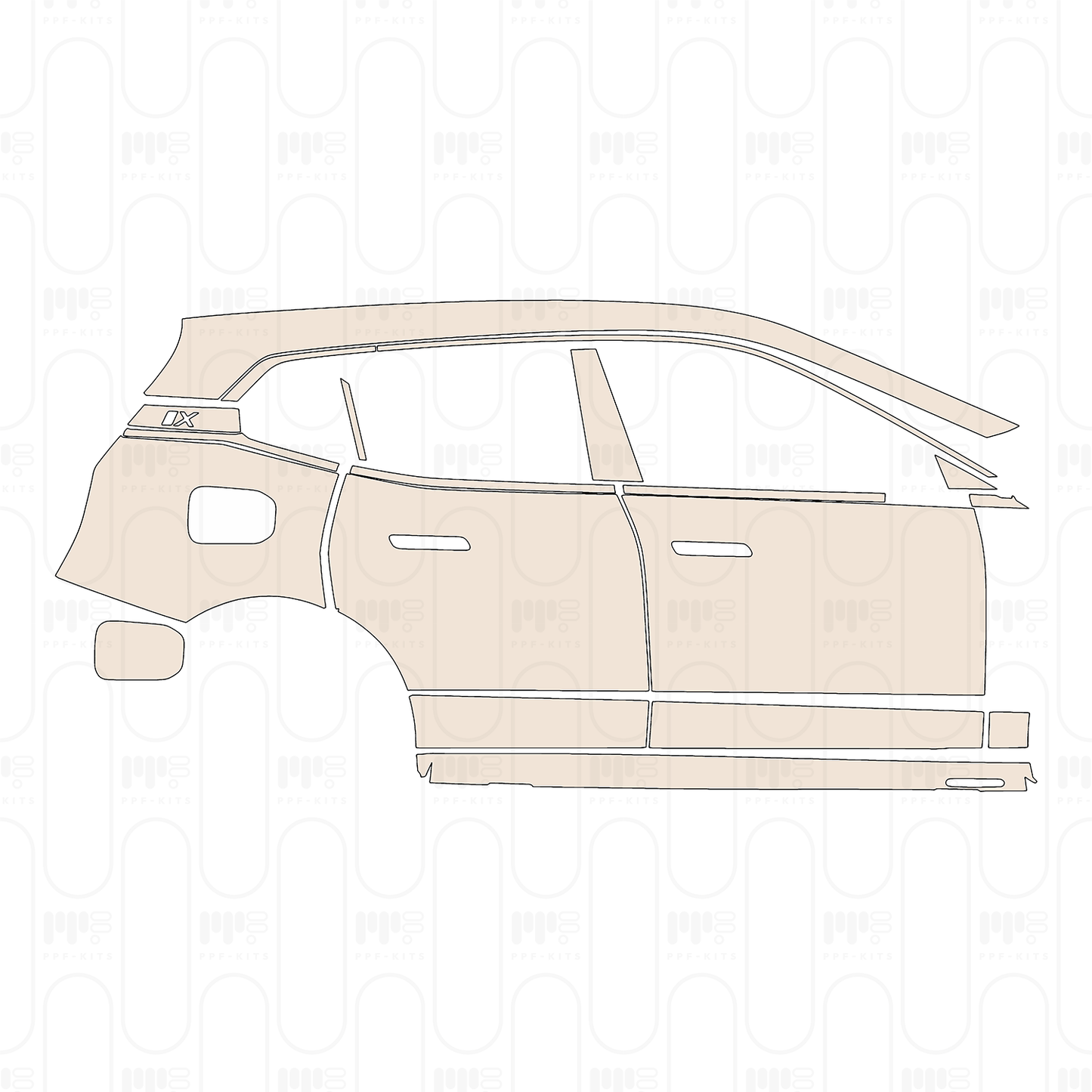 PPF prédécoupé BMW iX Shadowline 2025