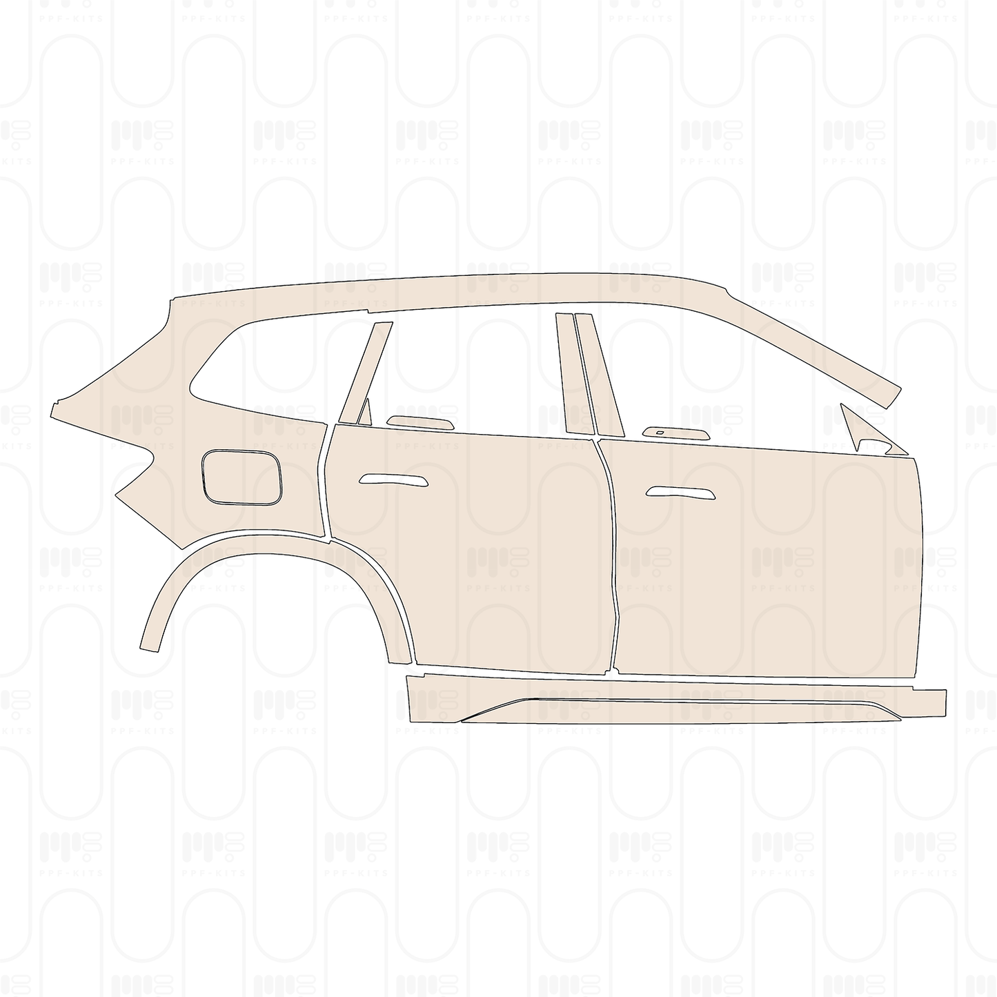 PPF prédécoupé BMW X1 Standard Wheelbase Base 2024
