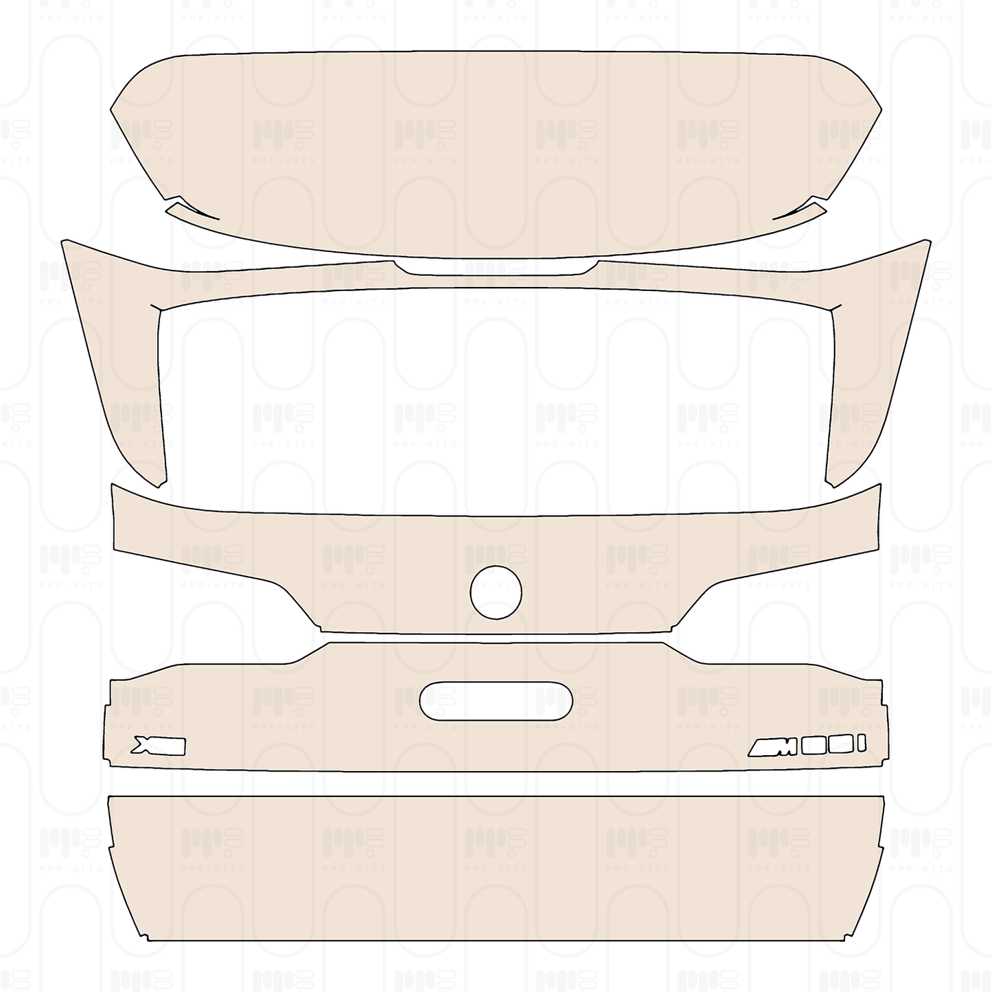 PPF prédécoupé BMW X5 Standard Wheelbase M60i 2024