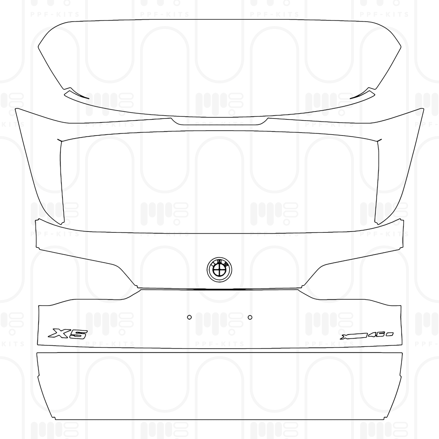 PPF prédécoupé BMW X5 Standard Wheelbase M Sport 2025