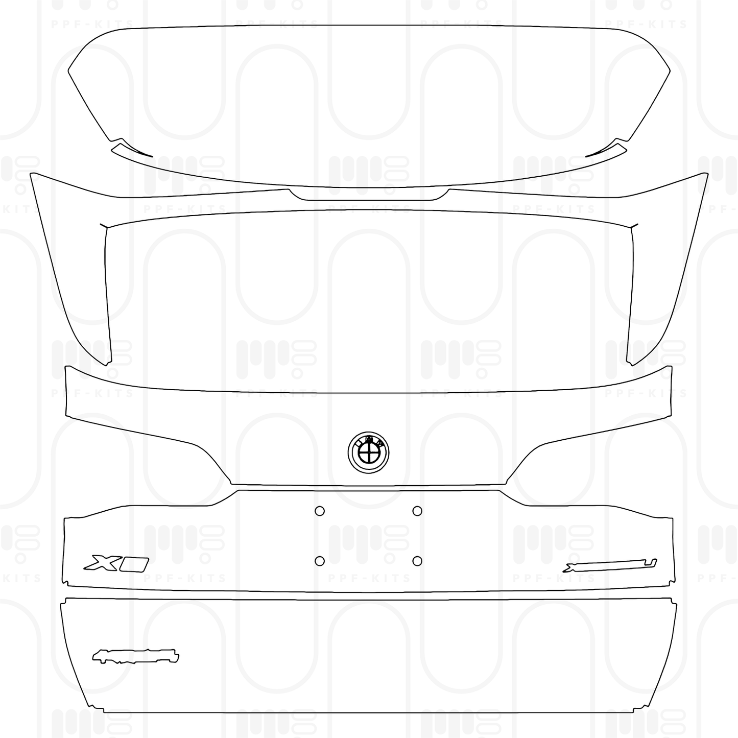 PPF prédécoupé BMW X5 Extended Wheelbase M Sport 2025